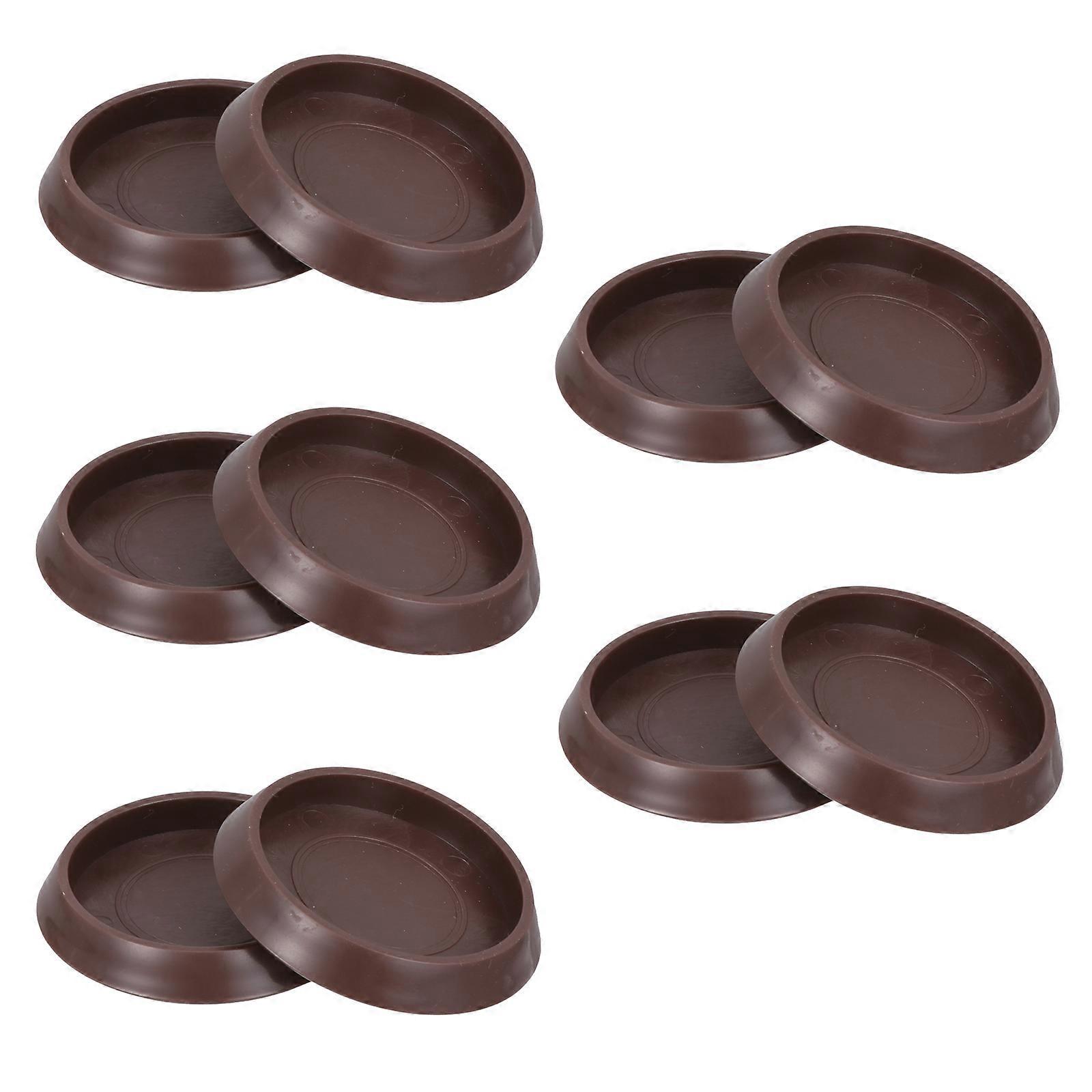 10 Stück Möbelstopper, Rollenkappen, Bodenschoner (kaffee)-5.5x5.5cm-coffee