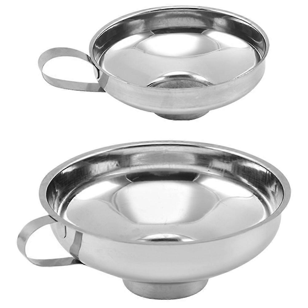 Stück Einmachtrichter Mit Griff, Metalltrichter, Küchentrichter Mit Breiter Öffnung Zum Einkochen Von Öl Und Spirituosen-13.5x10.5cm-silver