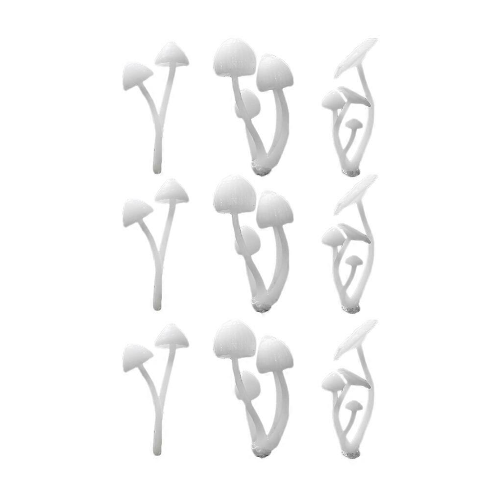 Stück Mini-pilzmodelle Aus Kristallkleber, Waldlandschaft-pilz-diy-3d-pilzornament (stil Zufällig)-2.00x1.00x0.50cm-white