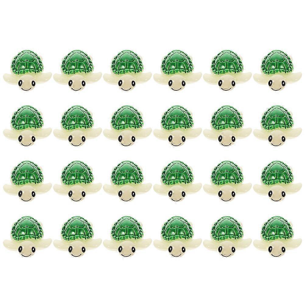 24 Multifunktionale Schildkrötenfiguren, Miniatur-schildkröten Für Die Gartengestaltung, Mini-tischfiguren-3.00x2.50x0.90cm