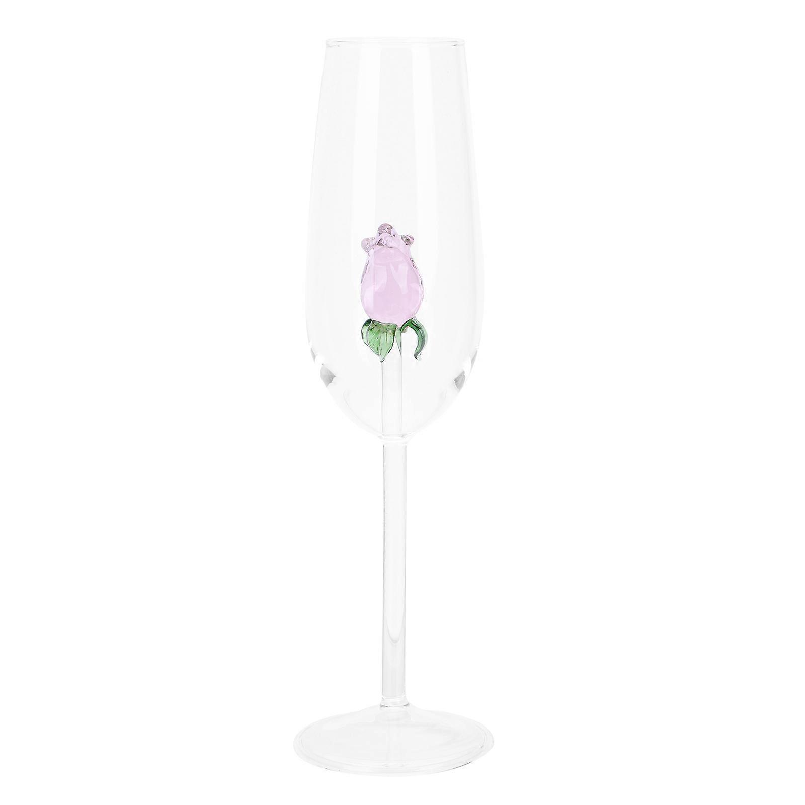 Stück Exquisiter Kristallkelch Im Europäischen Stil, Champagnerglas, Rotweinglas-24.00x6.80x6.80cm-pink