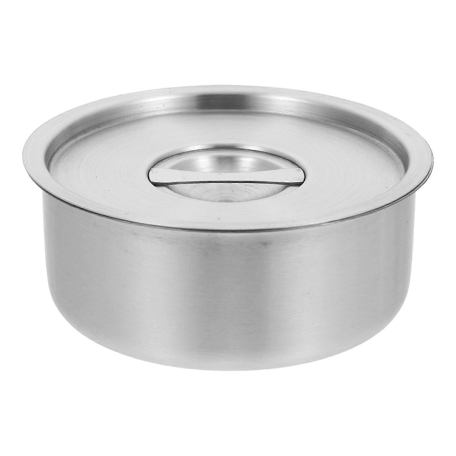 Schüssel Für Gedämpfte Eier, Suppenbehälter, Edelstahlschüssel Mit Deckel, Babynahrungsschüssel-12x12x5.5cm-silver
