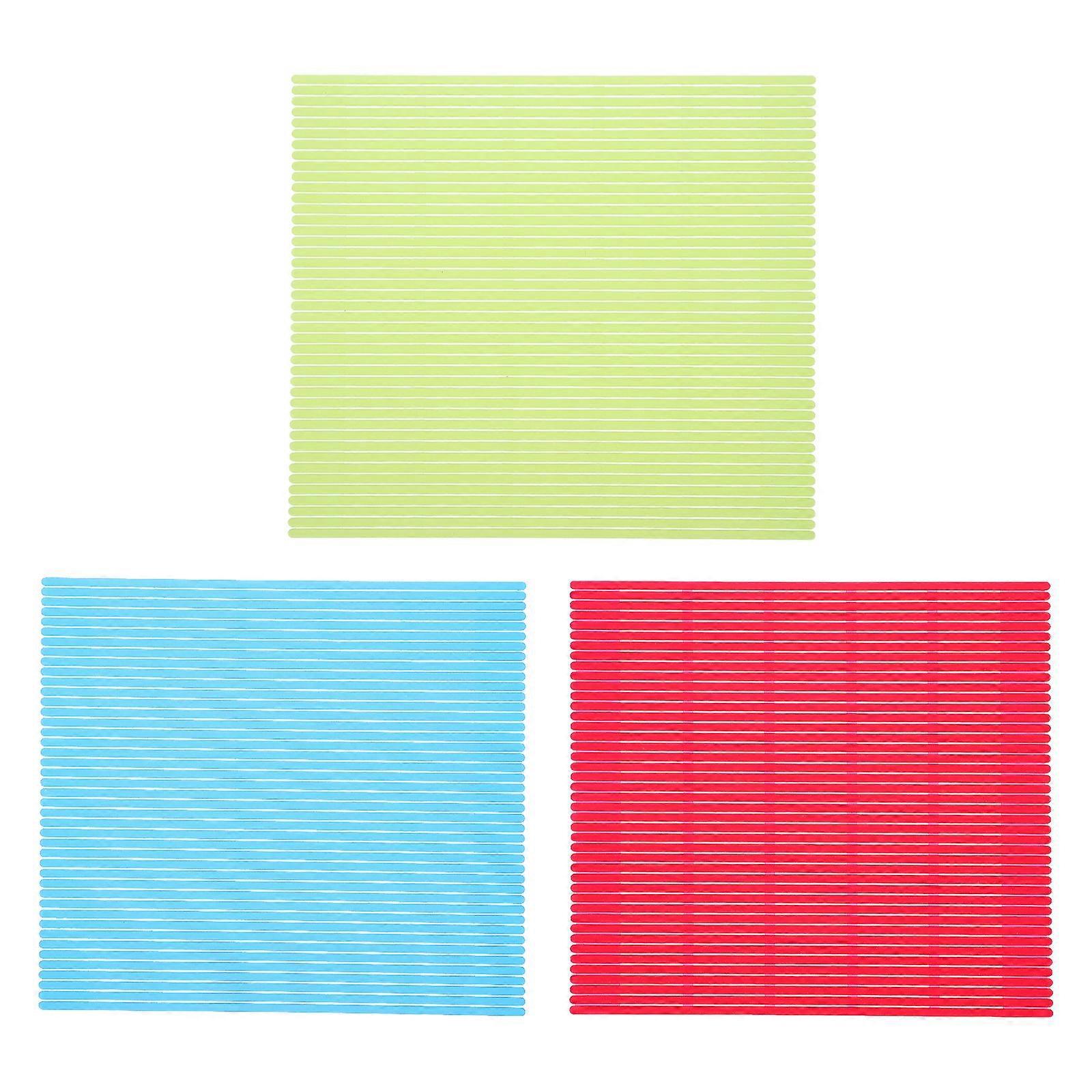 3-teiliges Set Sushi-rollmatten, Sushi-zubereitungsunterlagen, Kunststoffvorhang, Selbstgemachte Sushi-gadgets-23.00x21.00x0.20cm