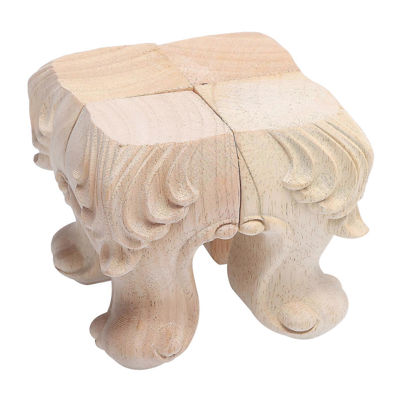 Stück Retro-möbelbeine Für Den Haushalt, Tischfüße Im Europäischen Stil, Holzschnitzereien, Sofabeine-10.00x6.00x6.00cm