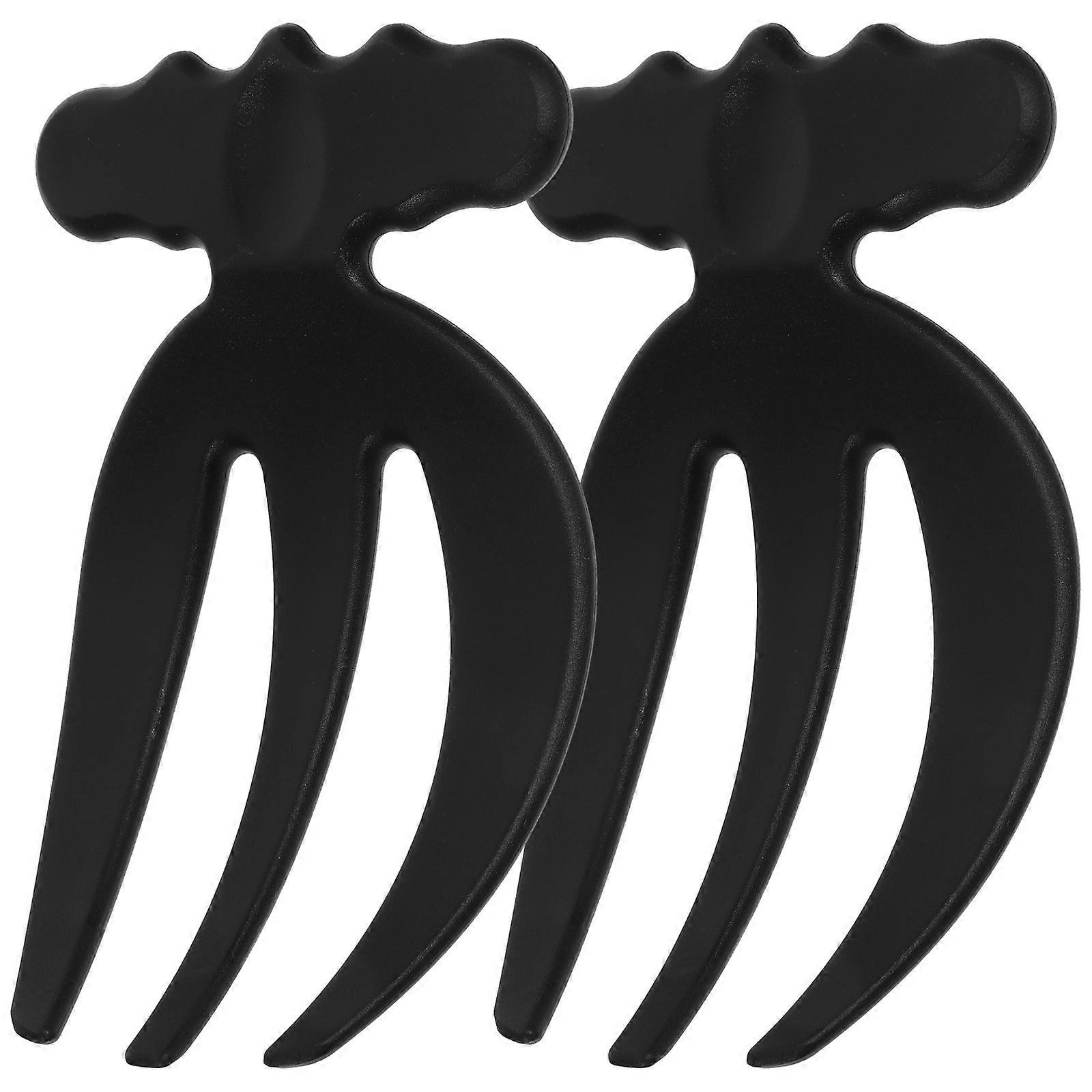 Stück Wiederverwendbare Salatgabeln Aus Kunststoff, Gemüsegabeln, Rührgabeln-15.50x9.50x2.50cm-black