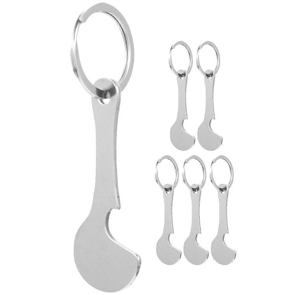 Stück Einkaufswagen-wertmarken-anhänger, Einkaufswagen-wertmarken Aus Edelstahl, Einkaufswagen-entferner-6.00x2.50x0.50cm-silver