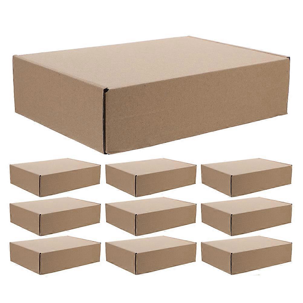 10 Stück Versandkartons Aus Wellpappe – Braune Versandkartons Aus Wellpappe Für Versandverpackungen, Diy-bastelarbeiten-20.00x14.00x4.00cm-brown