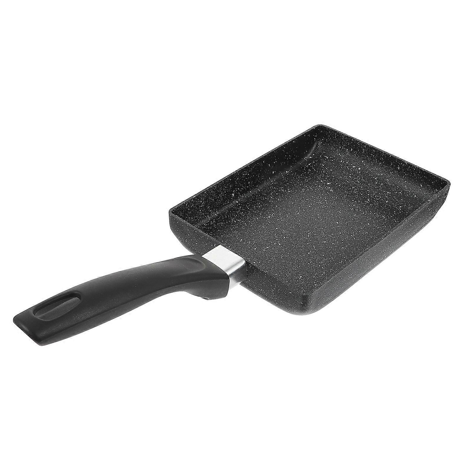 1 Stück Praktische Quadratische Bratpfanne, Antihaftbeschichtet, Frühstückspfanne Für Die Küche-35.5x13.5x3cm-black