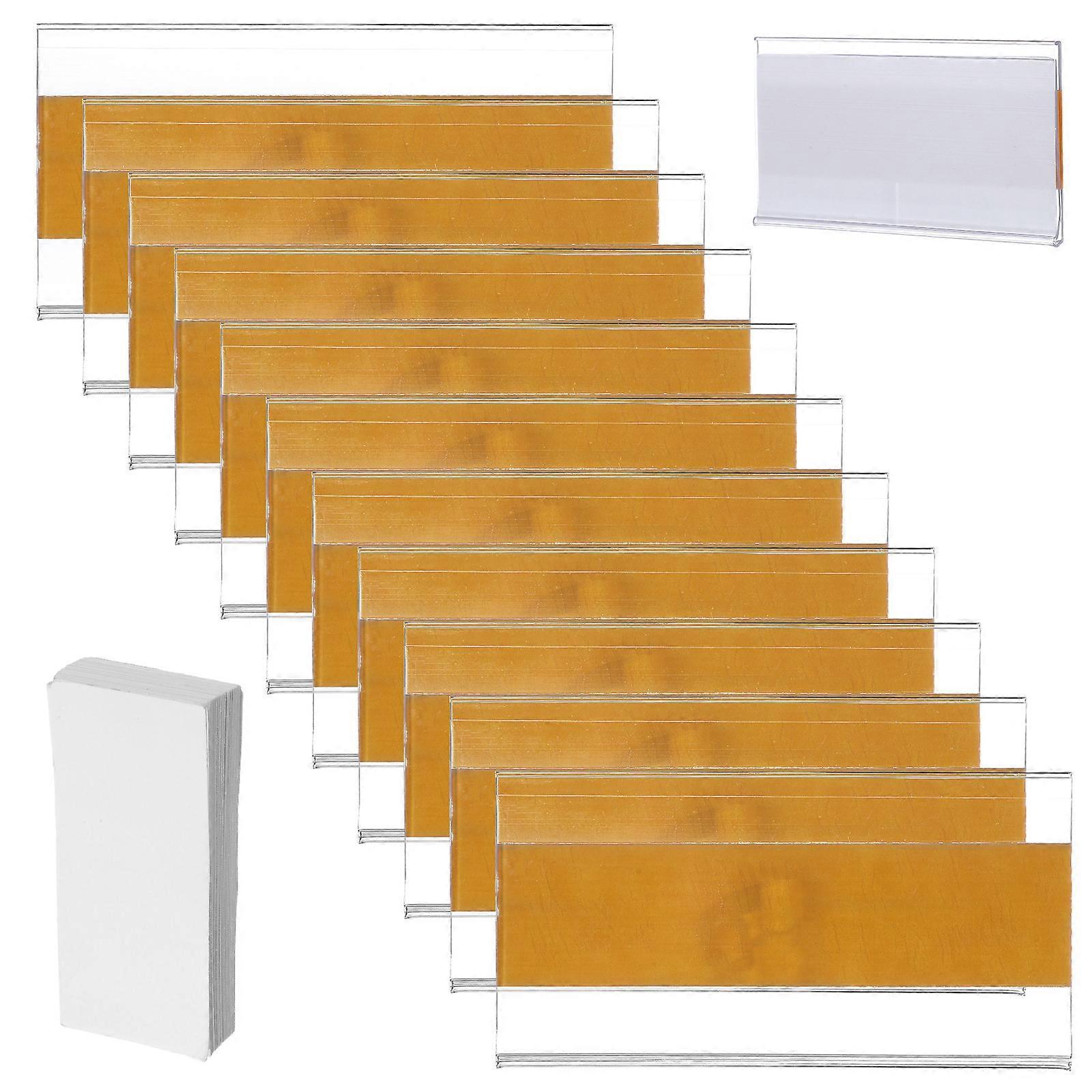 60 Stück Regaletikettenhalter, Schubladenetiketten, Drahtregaletiketten, Regalclips, Korbetiketten, Regalanhänger Für Drahtregale-8.00x4.00x0.10cm
