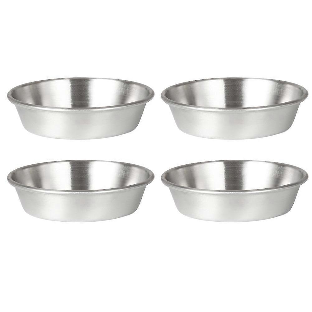 4-teiliges Gewürzschälchen-set, Saucenschälchen, Dipschalen, Haushaltsgewürzschälchen Für Die Küche-10.00x10.00x2.50cm-silver