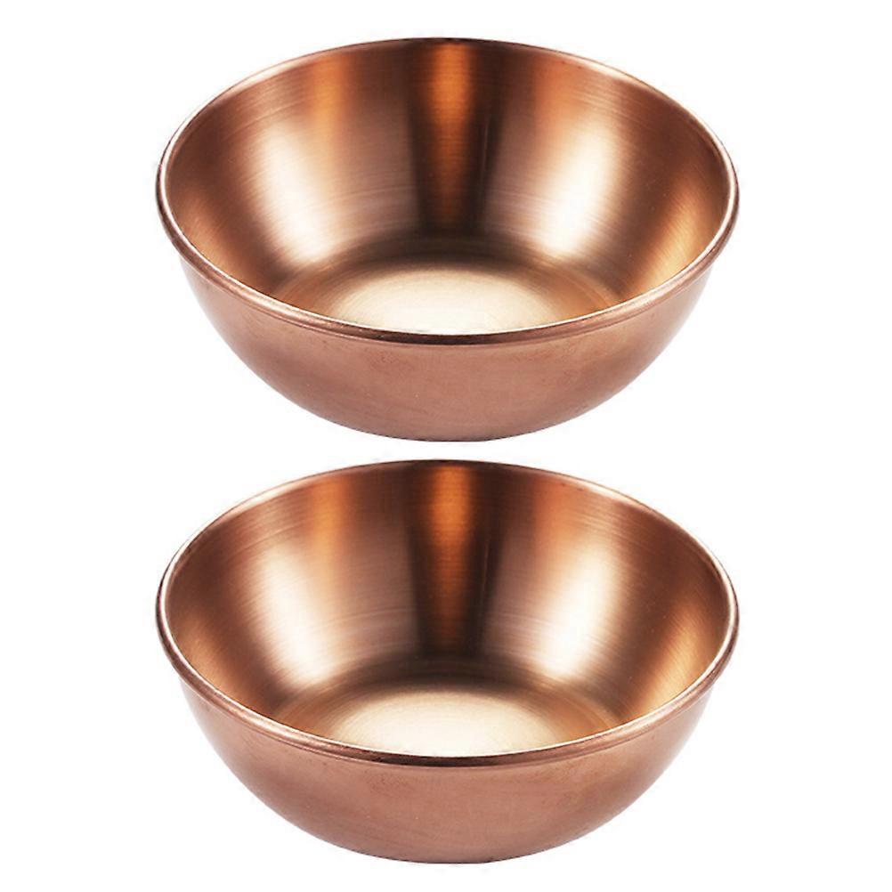 2-teiliges Serviertablett Für Vorspeisen, Einfache Saucenschälchen, Mini-gewürzschälchen-8x8x2.5cm-golden