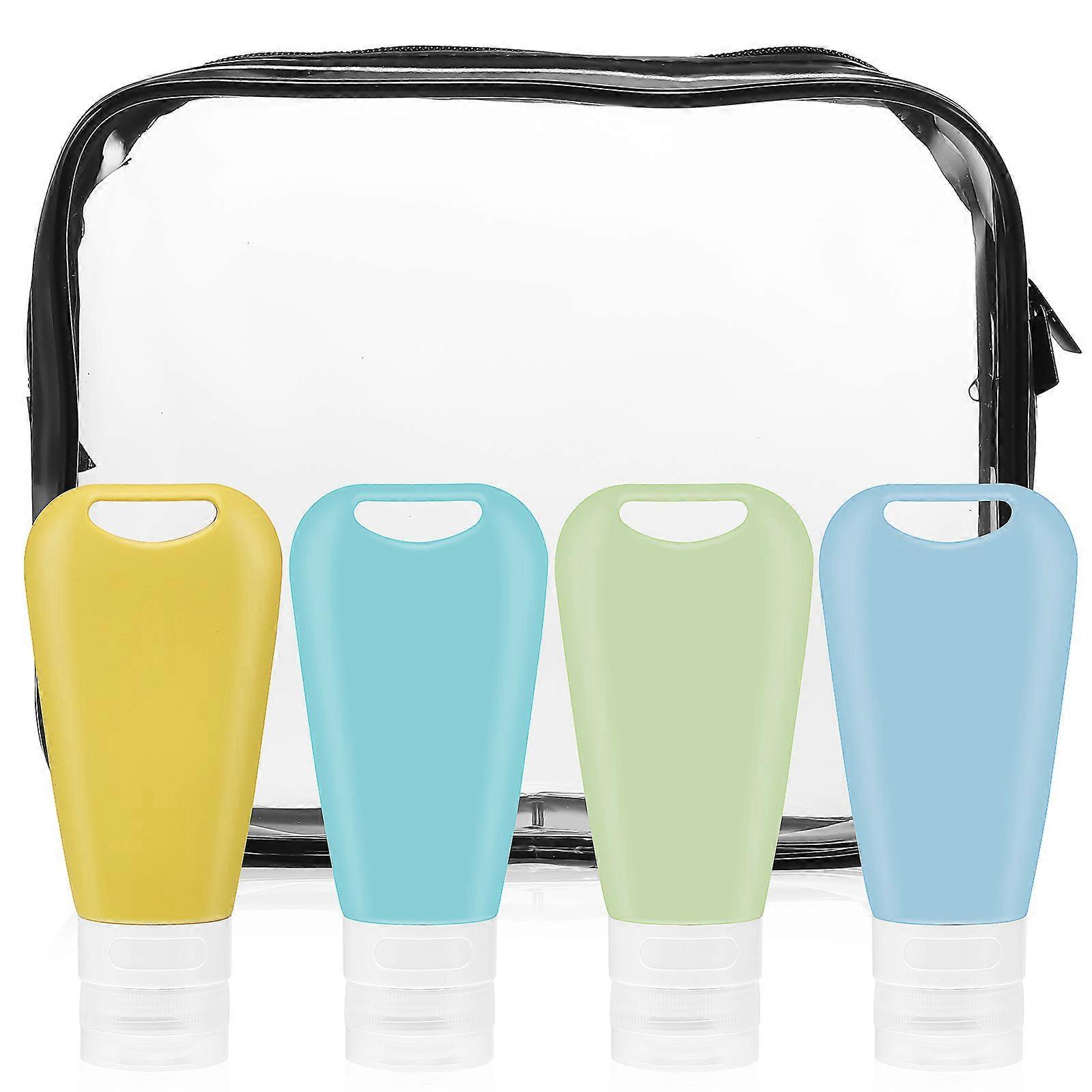 4er-pack Reiseflaschen, Kleine, Wiederbefüllbare Reisebehälter, 90 Ml