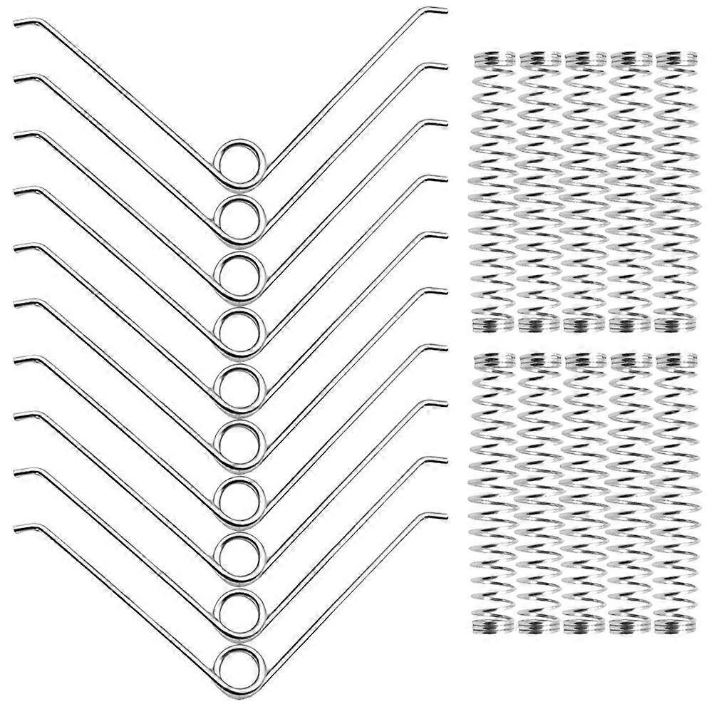 20 Stück Ersatzfedern Für Gartenscheren, V-förmige Druckfedern, Federn Für Gartenscheren-9.10x6.00x0.10cm-silver