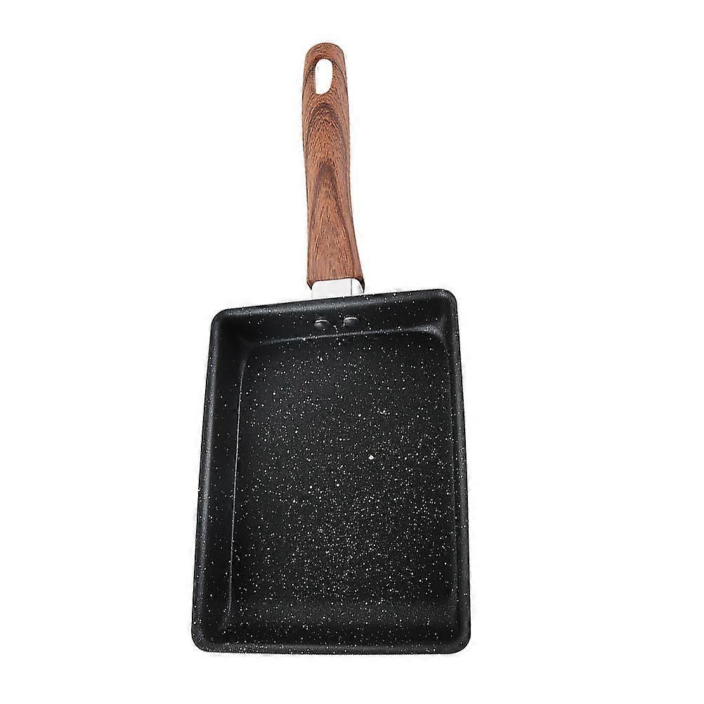 Stück Tamagoyaki-pfanne, Quadratische Bratpfanne, Antihaftbeschichtet, Omelettpfanne, Haushaltsbratpfanne-35.50x14.50x3.50cm-black