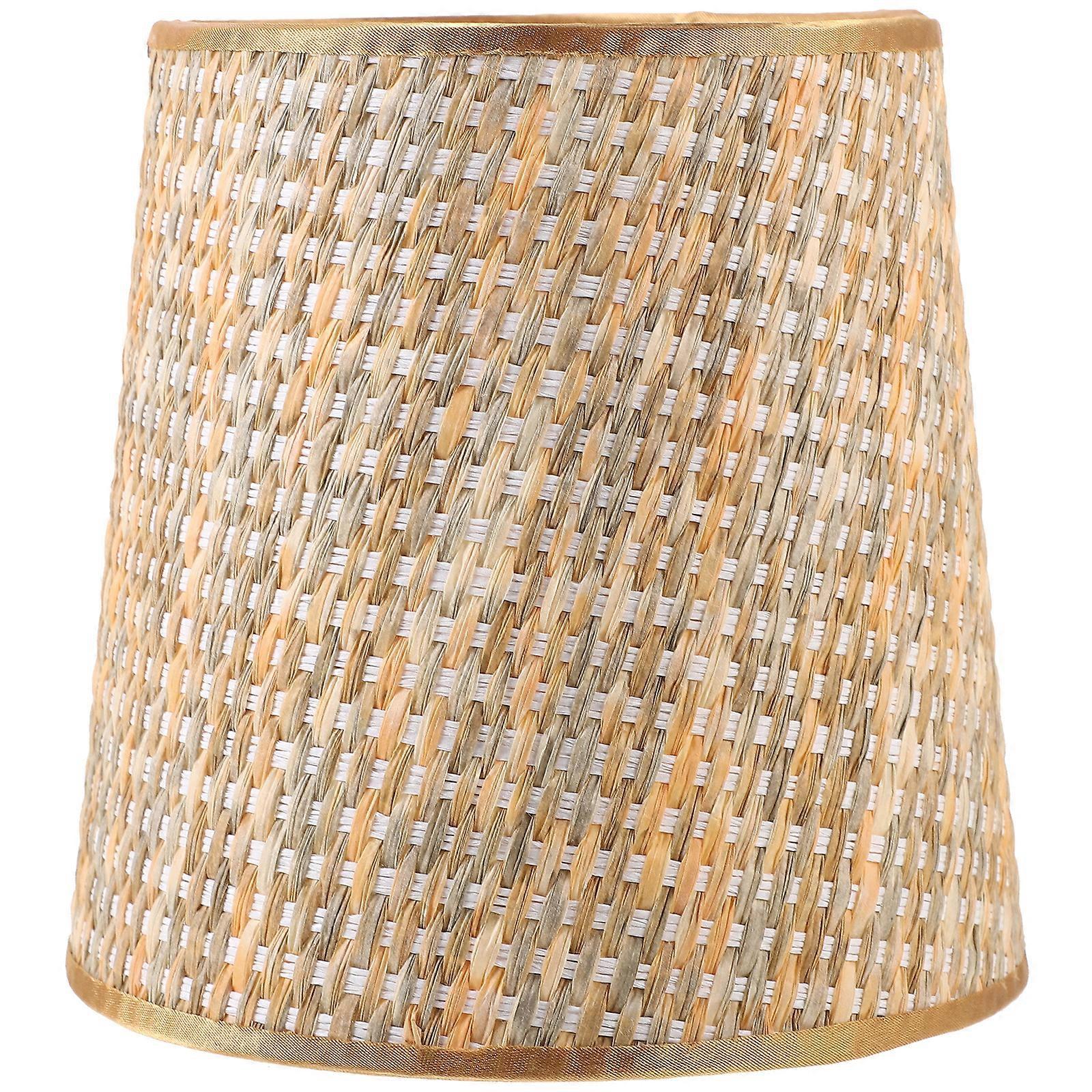 Dekorativer Lampenschirm Aus Gewebtem Stoff, Kegelförmig, Universeller Lampenschirm-ersatz-14.00x14.00x11.50cm