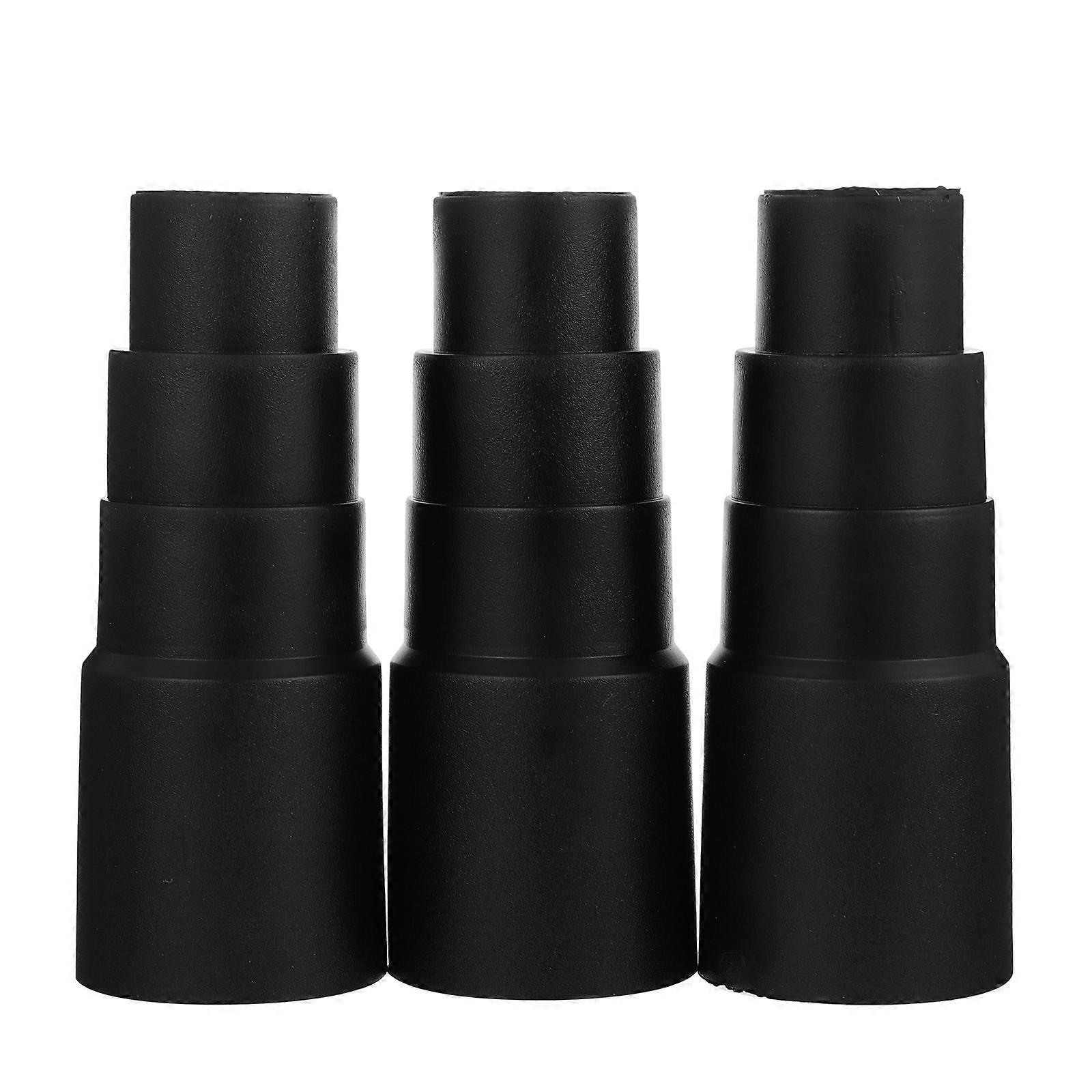 3er-pack Praktische Staubsaugerschlauchadapter Aus Kunststoff, Passend Für 25 Mm/30 Mm/34 Mm/42 Mm-10.5x4x4cm-black