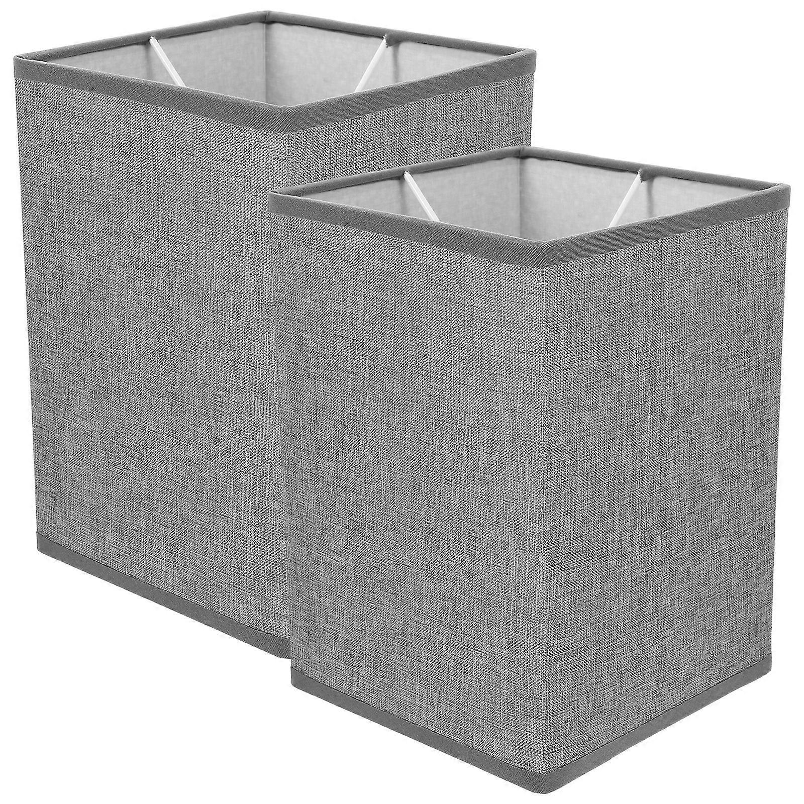 2er-set Nachttischlampenschirme, Moderner Leinen-lampenschirm, Wandlampenschirm, Kronleuchterlampenschirm-20.00x14.00x14.00cm-grey