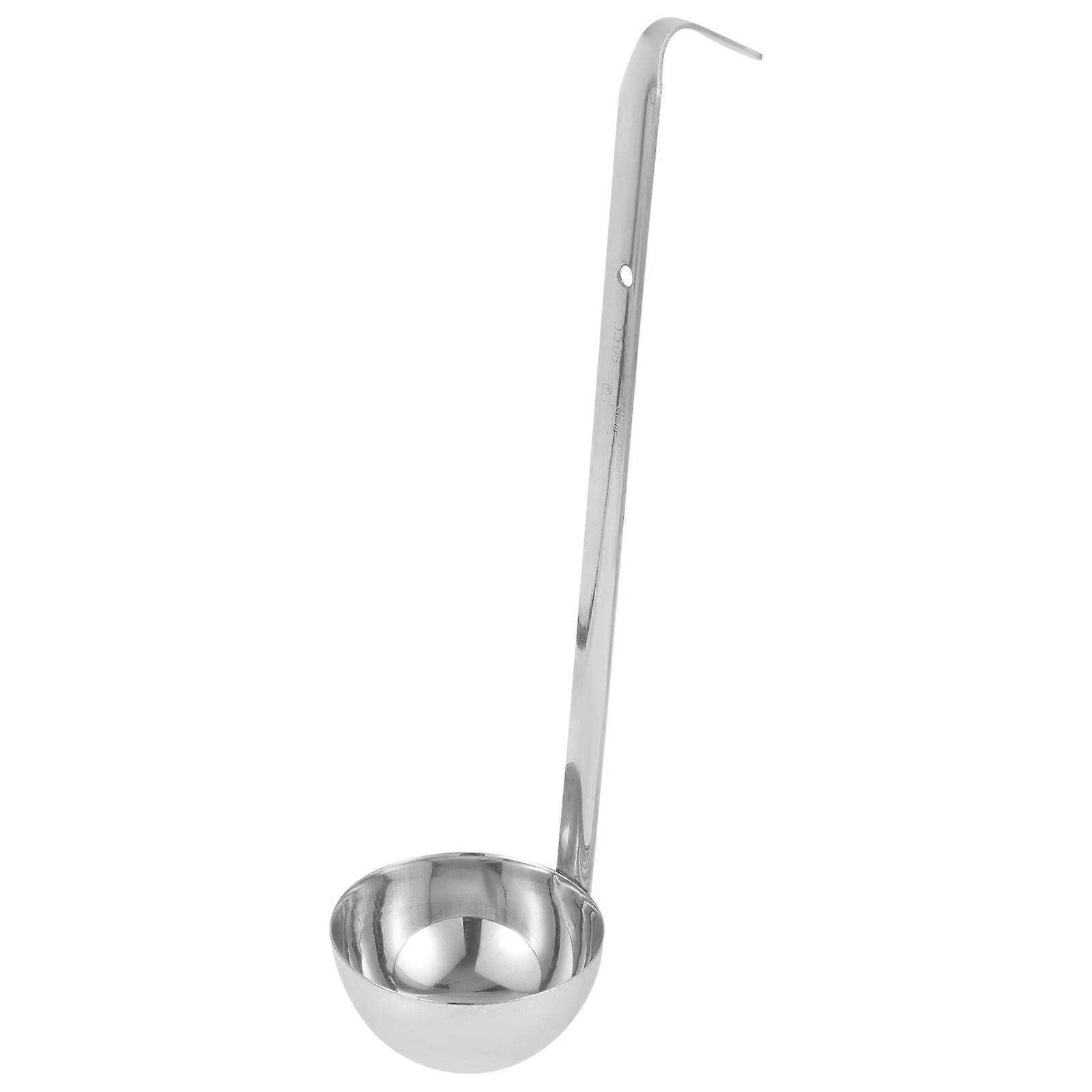 Suppenlöffel Mit Hakengriff, Küchen-suppenkelle, Servierlöffel, 90 Ml-26.50x7.00x6.80cm-silver