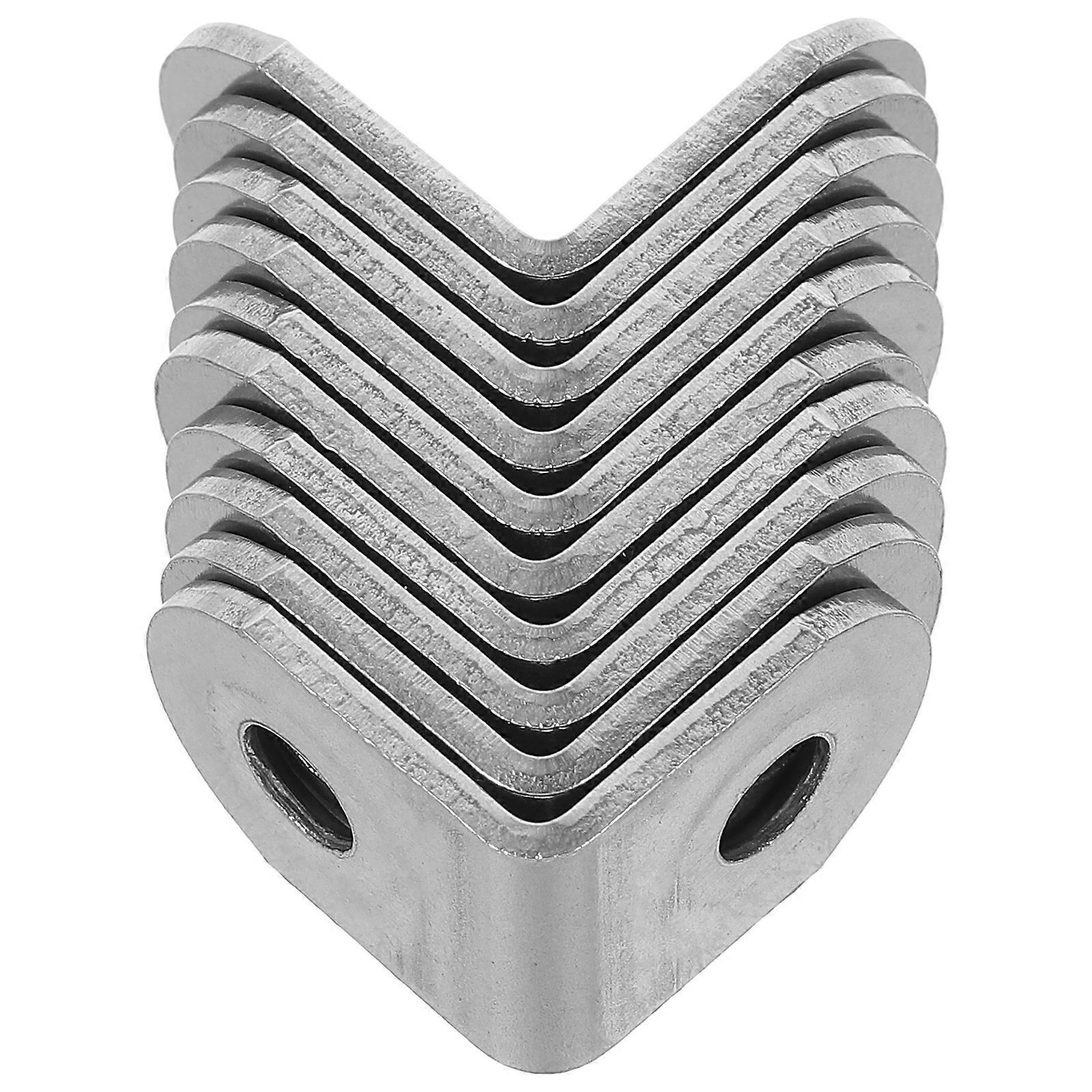 10 Stück L-förmige Eckverbinder Aus Edelstahl, 90°-winkel, Für Regale-2.00x2.00x1.60cm-silver