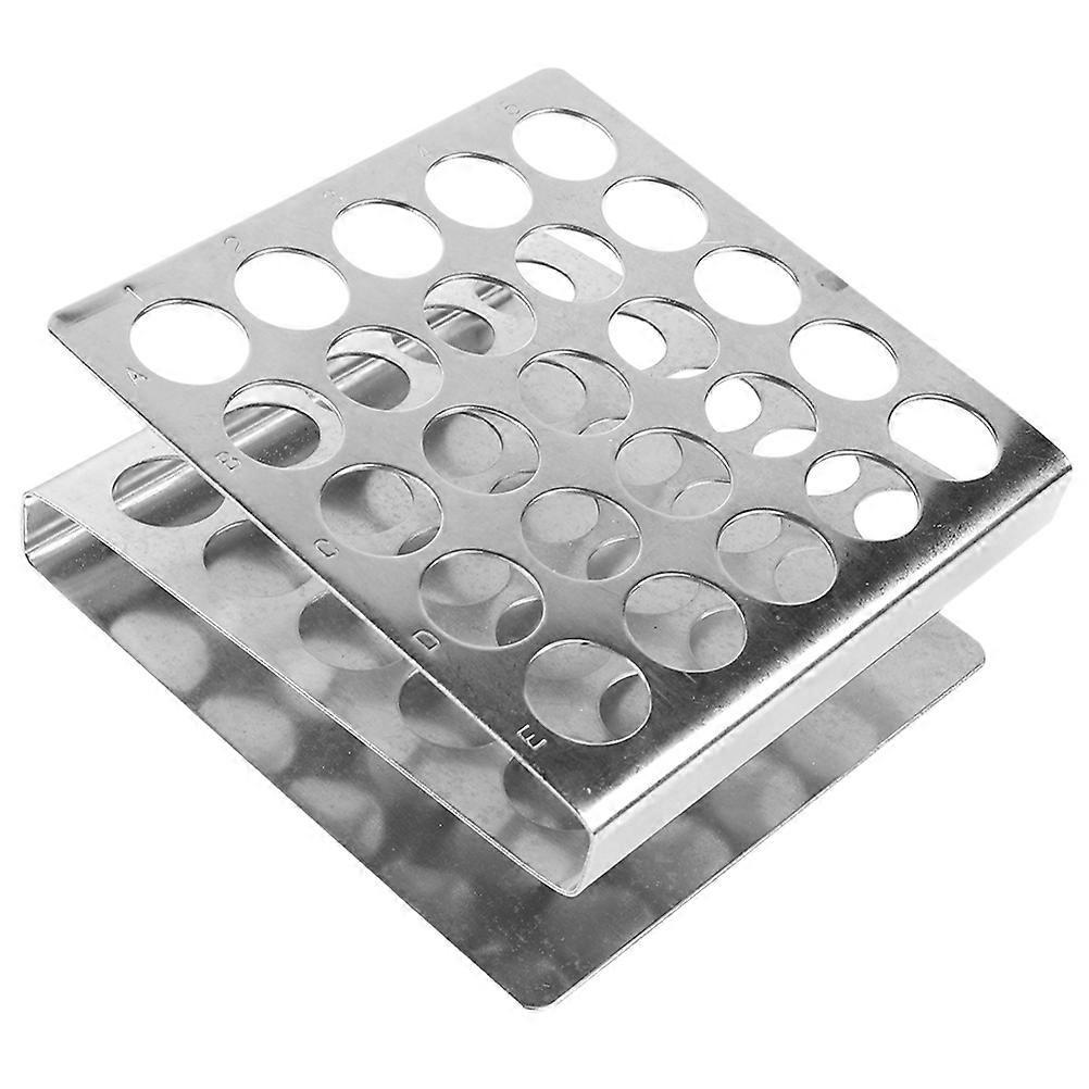 Reagenzglasständer Aus Edelstahl, Reagenzglashalter Aus Metall, Z-förmiger Reagenzglasständer Für Das Labor-11.00x10.00x4.50cm
