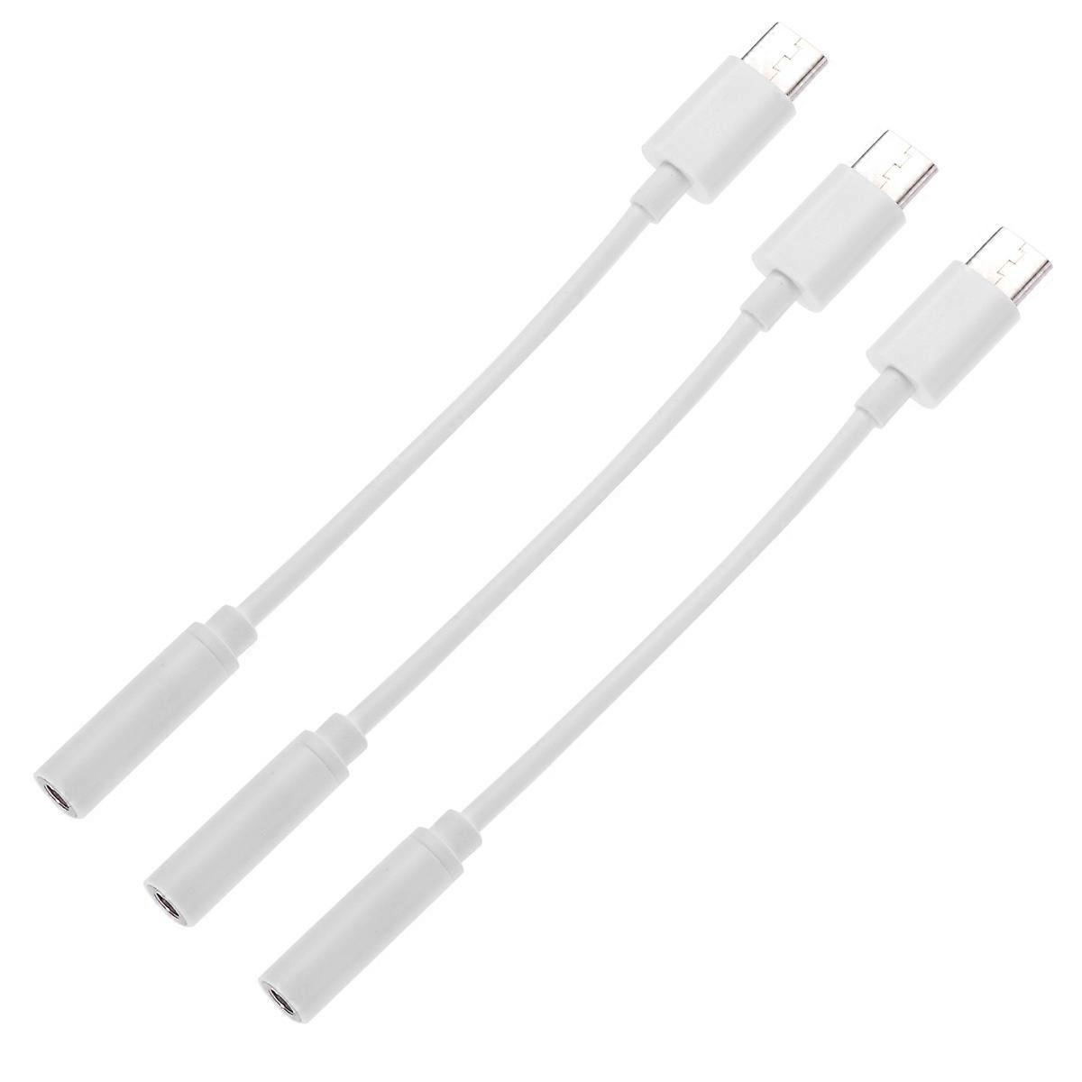 3 Stück Usb-c-auf-3,5-mm-kopfhörer-audio-adapter (usb-c-stecker Auf Usb-c-buchse) Für Pixel, Moto Und Zzd-3 Pcs-white