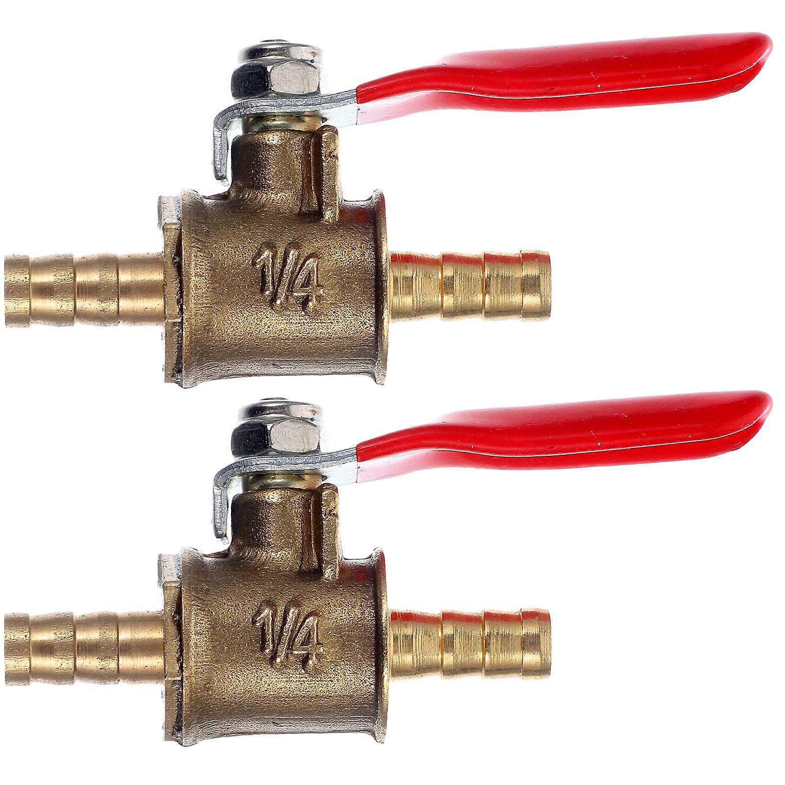 2 Stück Luftkugelventile, Absperrventile Für Luftkompressoren, Geeignet Für Wasser, Gas Und Kraftstoff-5.5x4.7cm-red