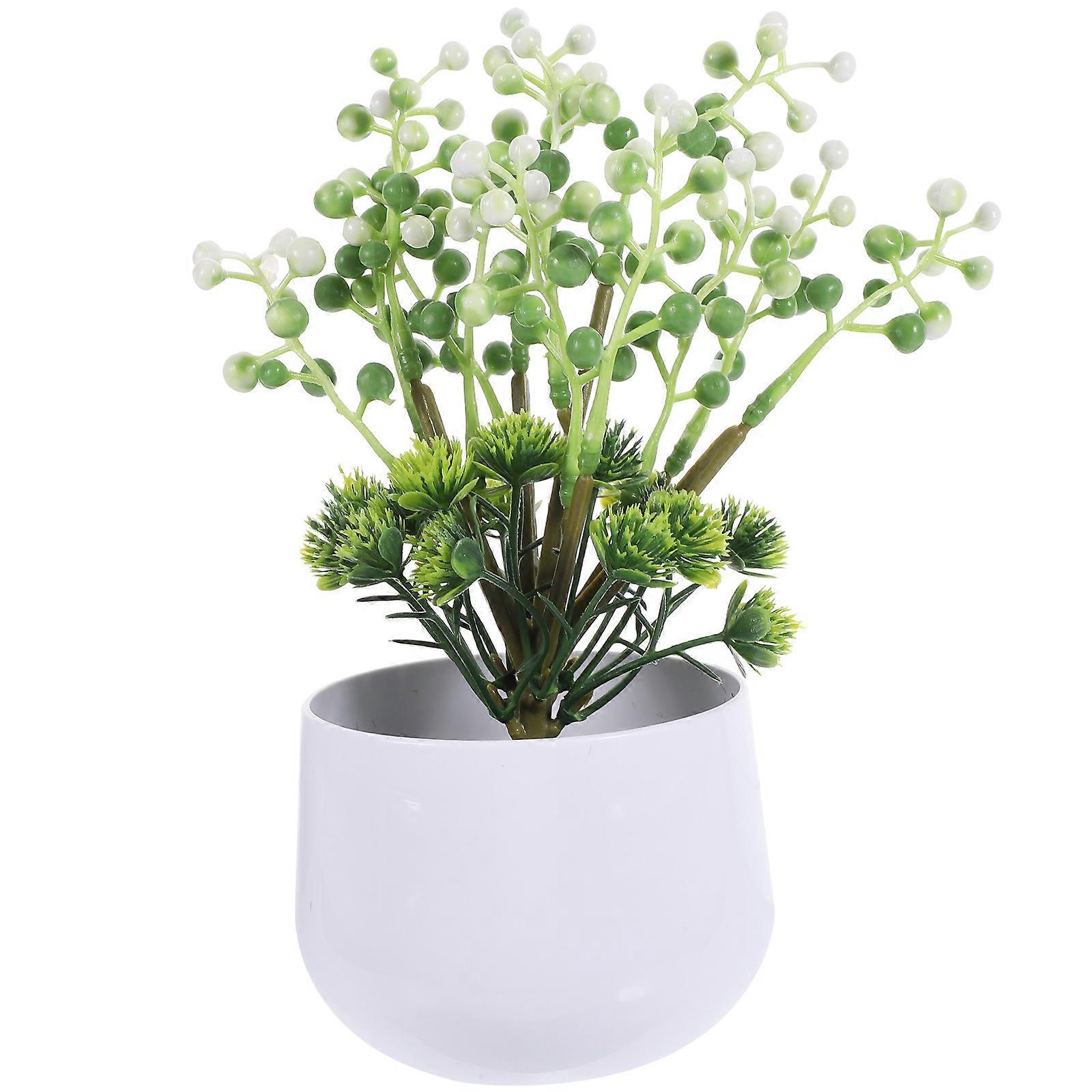 Künstliche Topfpflanze, Künstliche Topfblumen, Künstliche Topfpflanze, Bonsai-dekoration-21x12cm