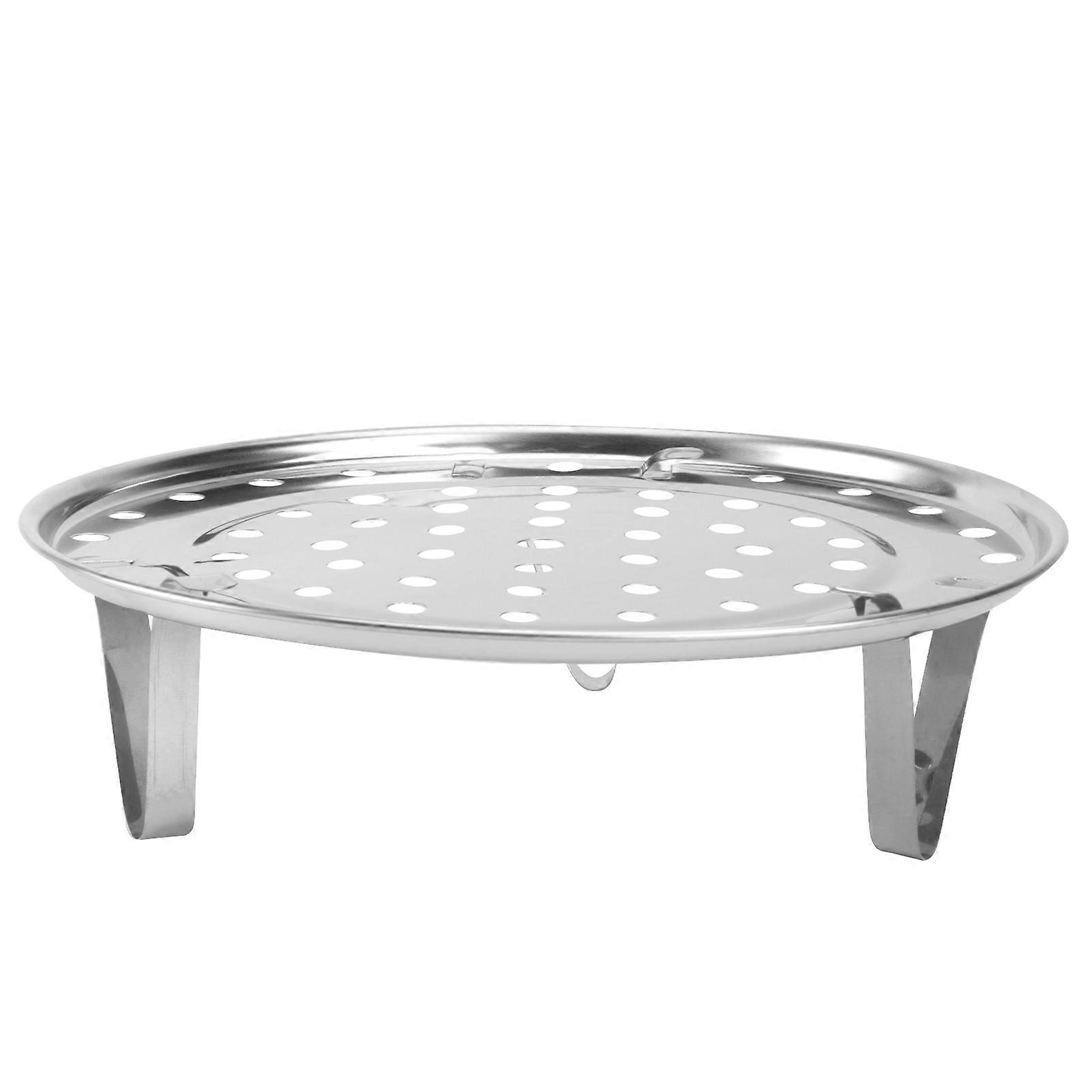 Dreibeiniger Runder Dampfgarer Aus Edelstahl, 24 Cm, Für Töpfe Und Töpfe, Ideal Zum Kochen In Der Küche-silver