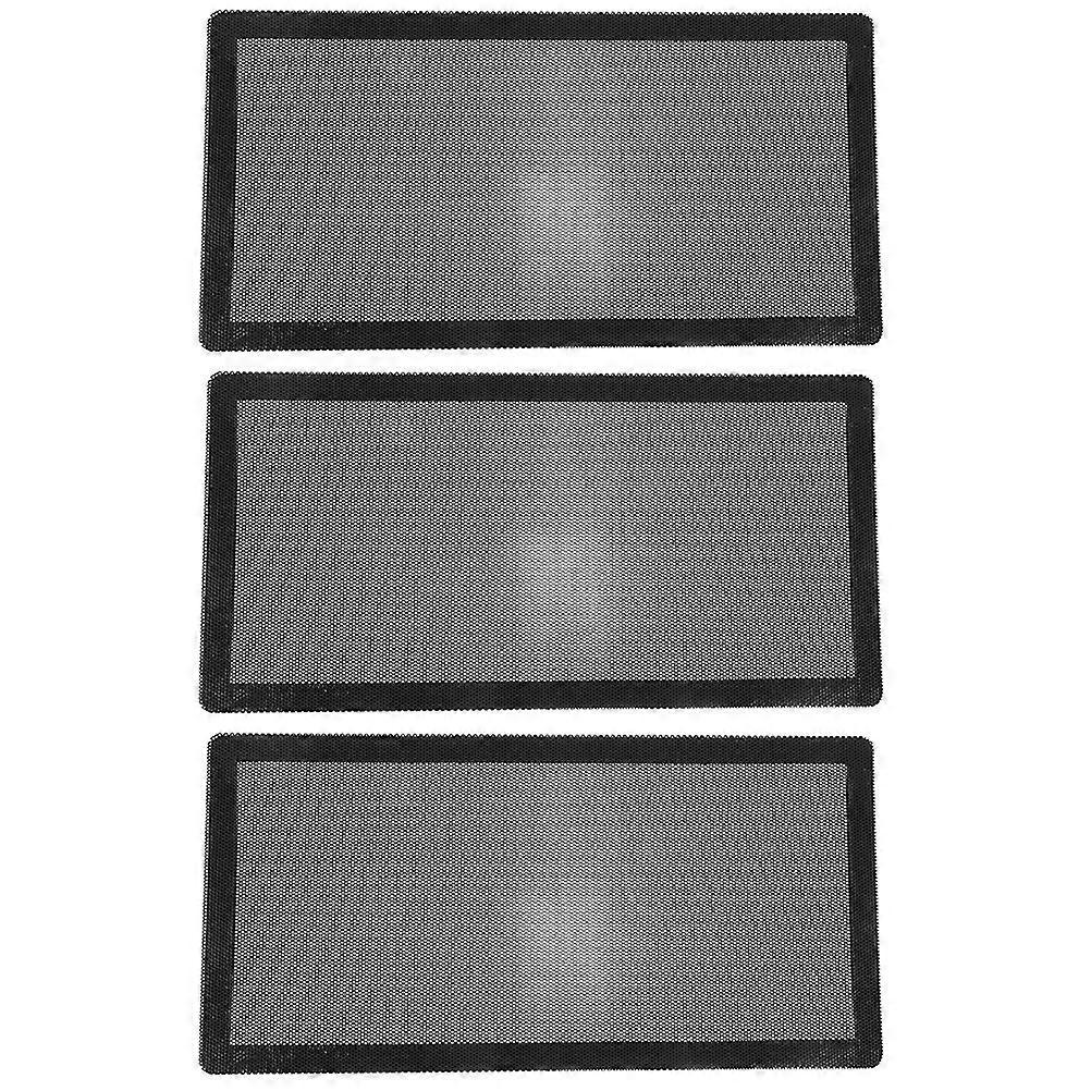 3 Stück Computer-lüfterfilter Für Pc-kühler, Lüfterfilterabdeckungen-24.00x12.00x0.10cm-black