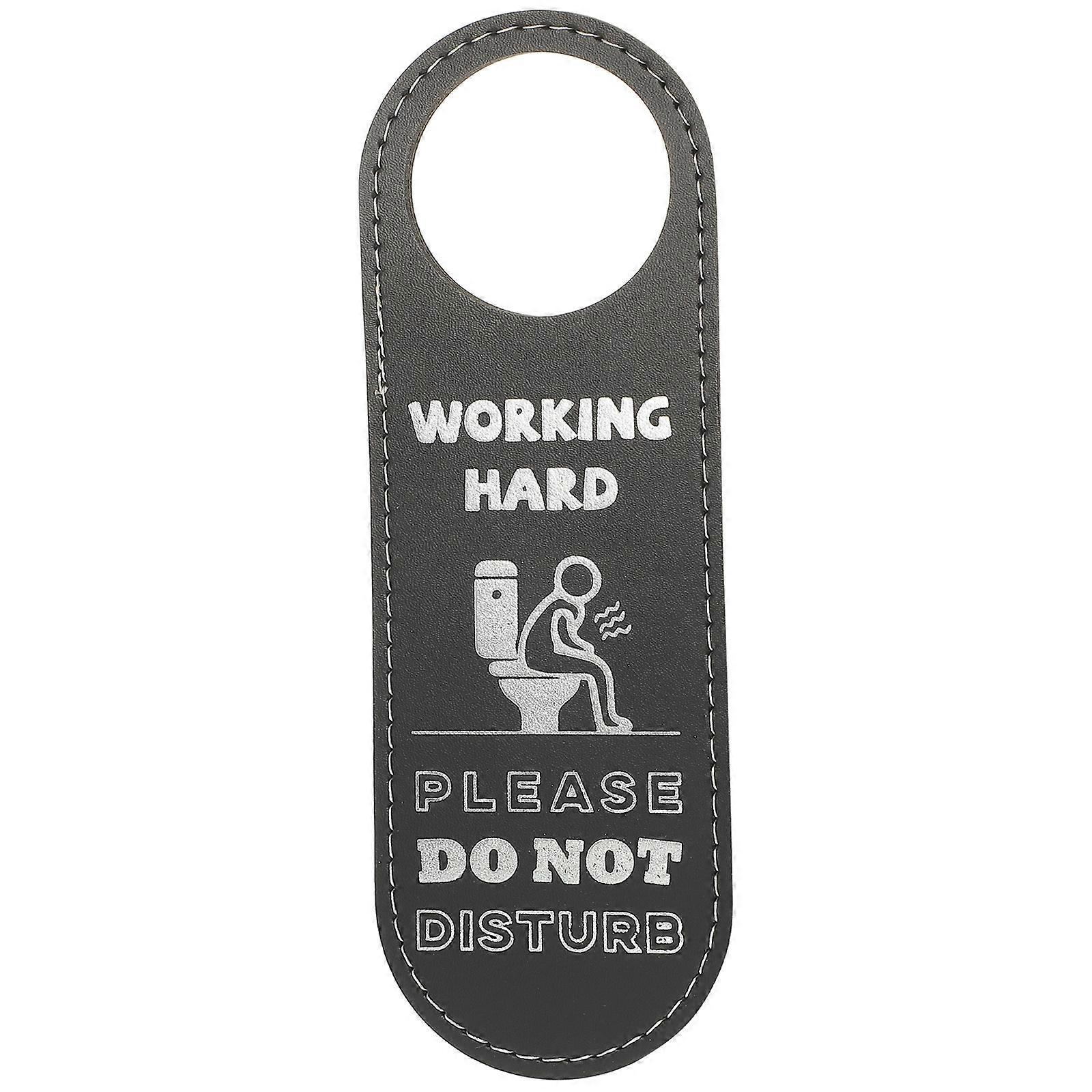 Bitte Hereinkommen-schild, Bitte Nicht Stören-schild Für Den Türknauf, Doppelseitiger Türhänger Für Das Badezimmer-24x8x0.3cm-black