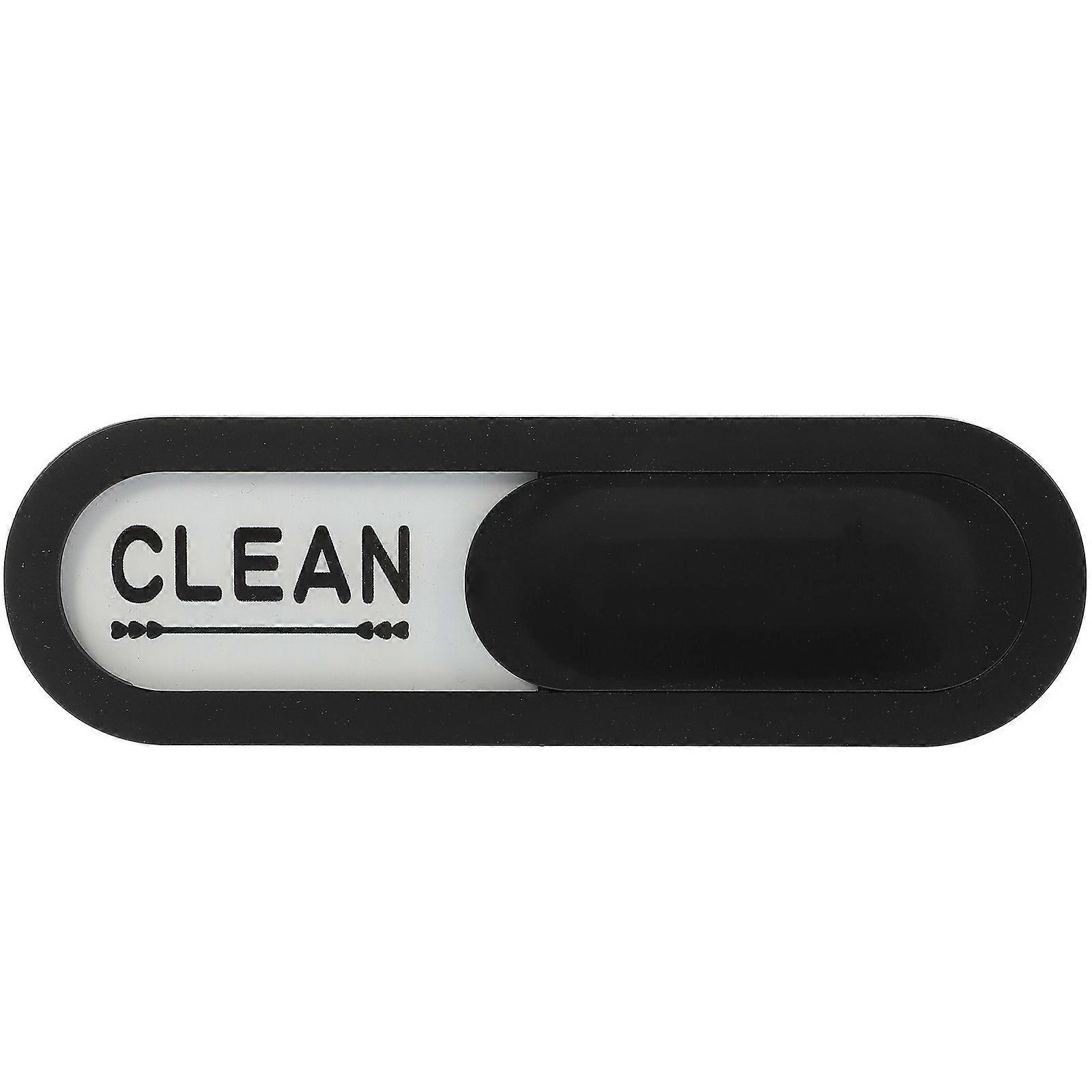 Geschirrspülermagnet „sauber/schmutzig“ – Kratzfester, Starker Magnet, Ovaler Geschirrspülermagnet-15x4.5x0.5cm-black