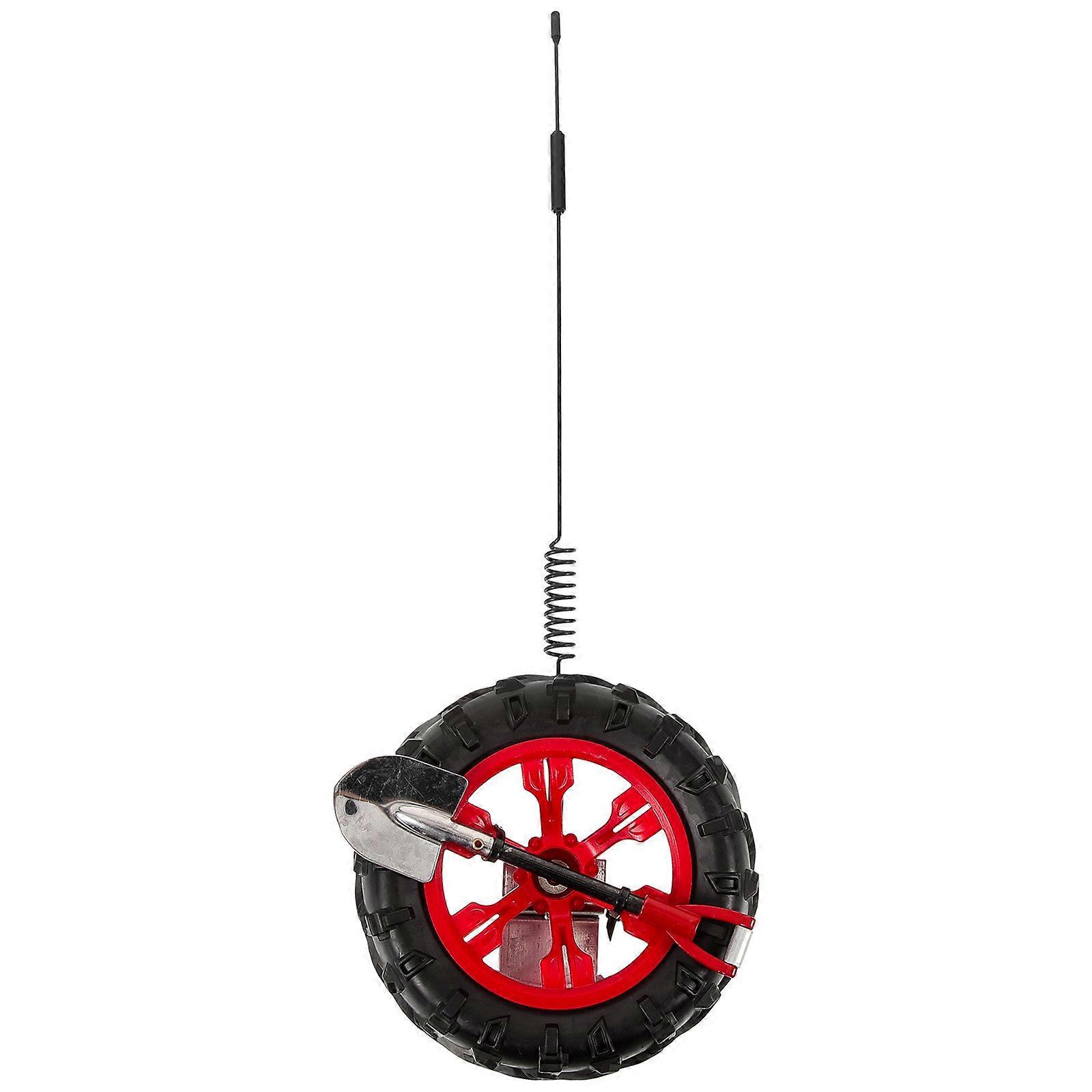 Auto-aufkleber-ornament Mini-ersatzreifen-dekor Dekorative Klebe-autoreifen-fahnenstange (ohne Flagge)-40x10cm
