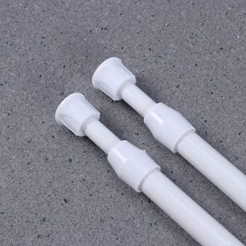 Stück Duschvorhangstangen Aus Metall, Verstellbare Duschvorhangspannstange, Ausziehbare Duschvorhangstange-2pcs-white