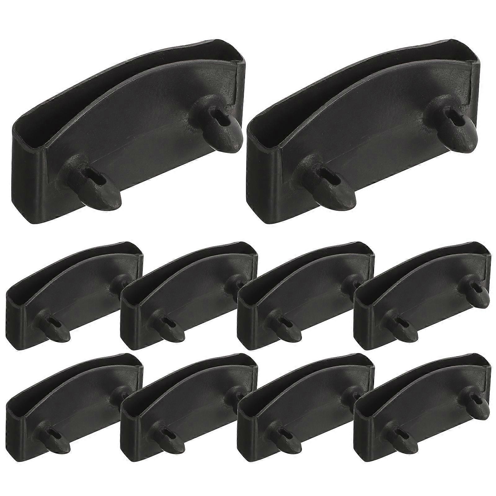 20 Stück Ersatz-lattenrost-halterungen, Kunststoff-endkappen Zur Befestigung Von Lattenrosten-5.70x3.00x0.90cm-black