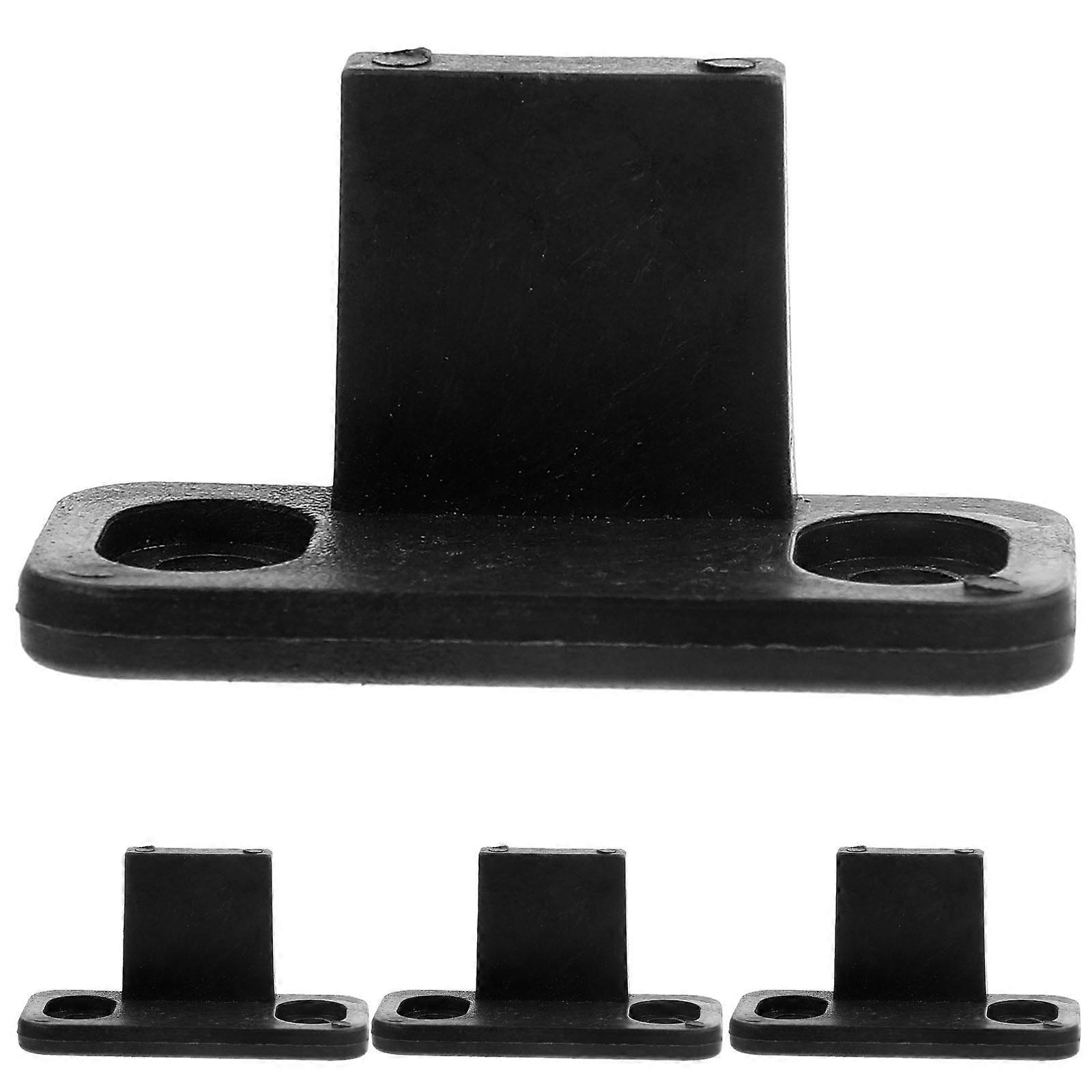 4 Stück Schiebetür-bodenführungshalterungen, Bodenmontageführung, Schiebetürbeschläge-4.50x2.40x2.00cm-black