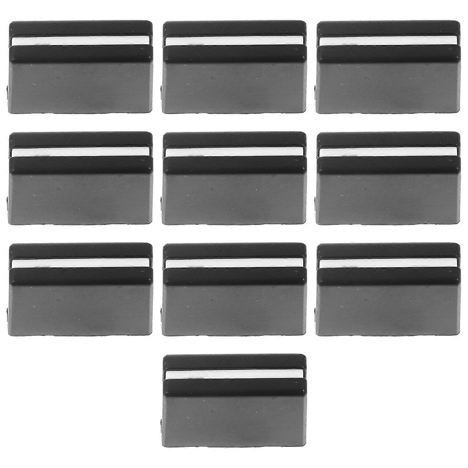 10 Stück Ersatz-faderkappen Für Mischpulte-2.00x1.50x0.90cm-black