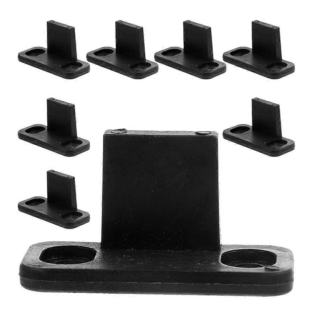 8-teiliges Set Bodenführungen Für Scheunentore, Schiebetürführungen, Schiebetürbeschläge Für Scheunentore-4.50x2.40x2.00cm-black