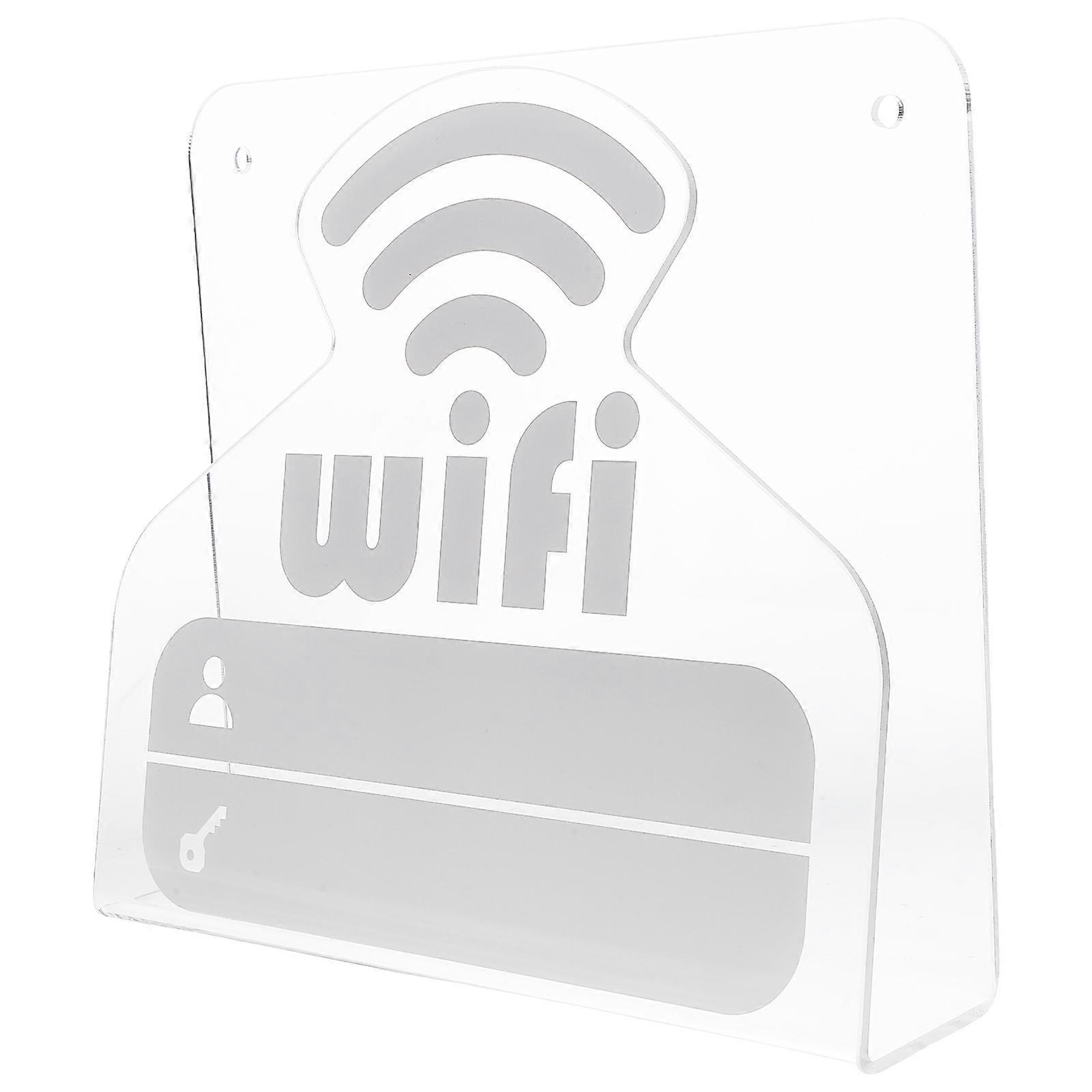 Acryl-tischschild Mit Wlan-passwort-erinnerung, Ständer Für Den Schreibtisch-18.00x16.00x4.00cm