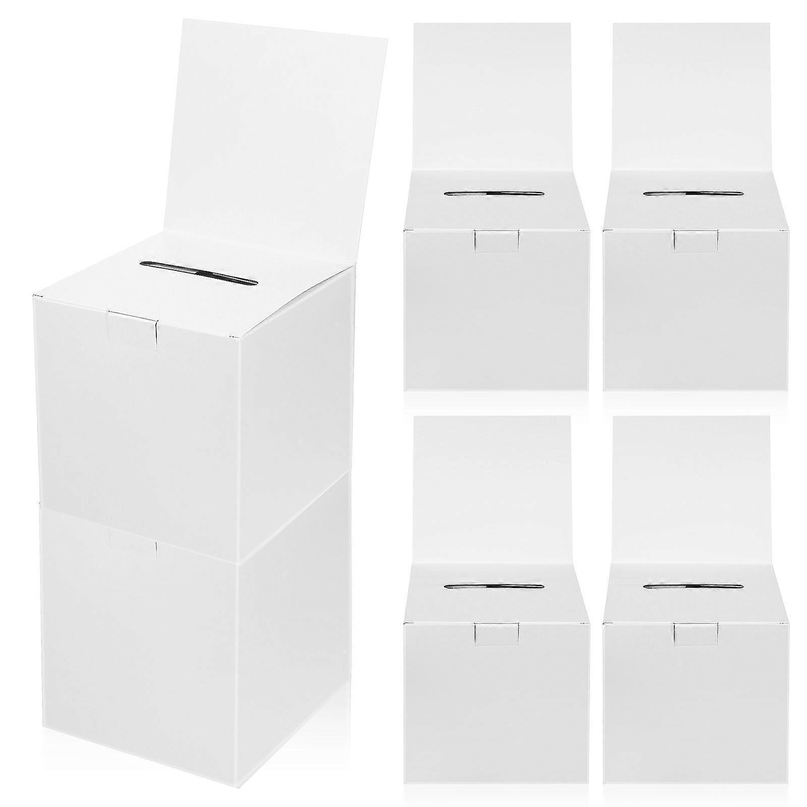6 Stück Tombola-boxen, Wahlurnen, Stimmzettelboxen, Kartons, Aufbewahrungsboxen, Geschenkboxen-15.30x15.30x15.30cm