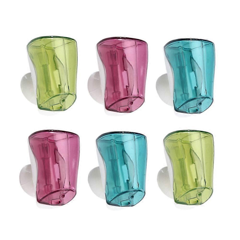 6er-set Zahnbürstenhalter Mit Saugnapf Für Die Wandmontage Im Badezimmer-4.50x3.70x2.50cm