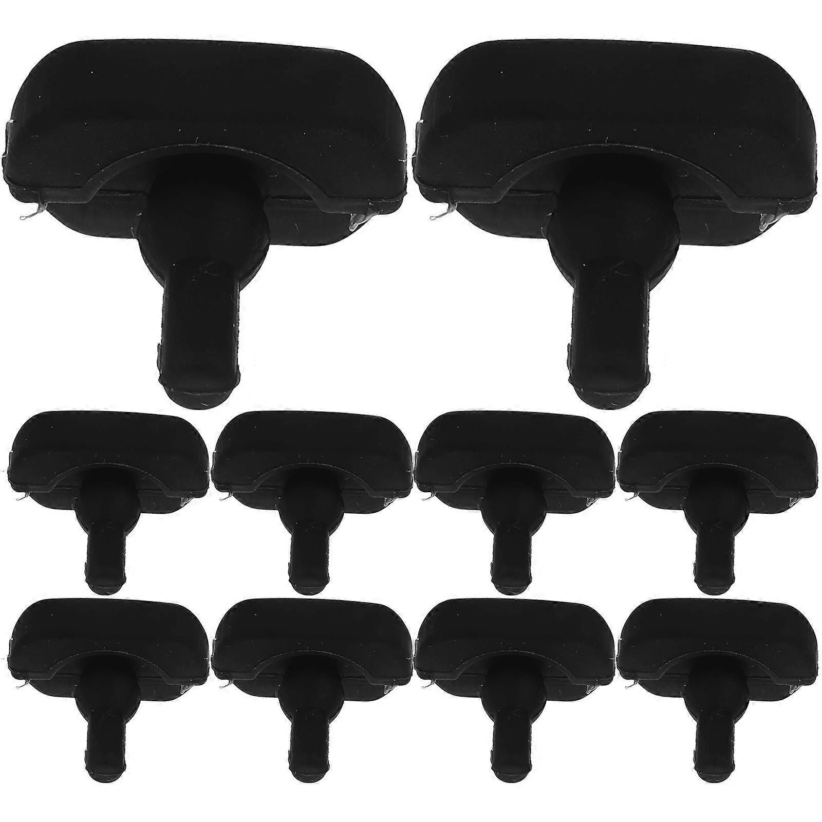 10 Stück Silikonpuffer Für Heißluftfritteusen, Puffer Für Heißluftfritteusen-tabletts, Puffer Für Grillpfannen Und Platten-2.50x2.00x1.50cm-black