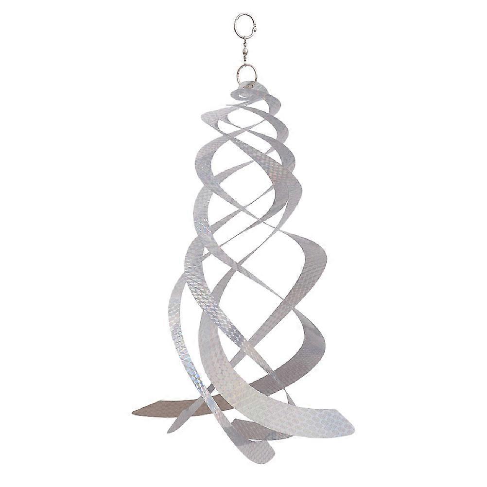 Vogelabwehr-anhänger, Hängender Vogelabwehr-anhänger, Reflektierende Vogeldekoration-28x3cm-silver