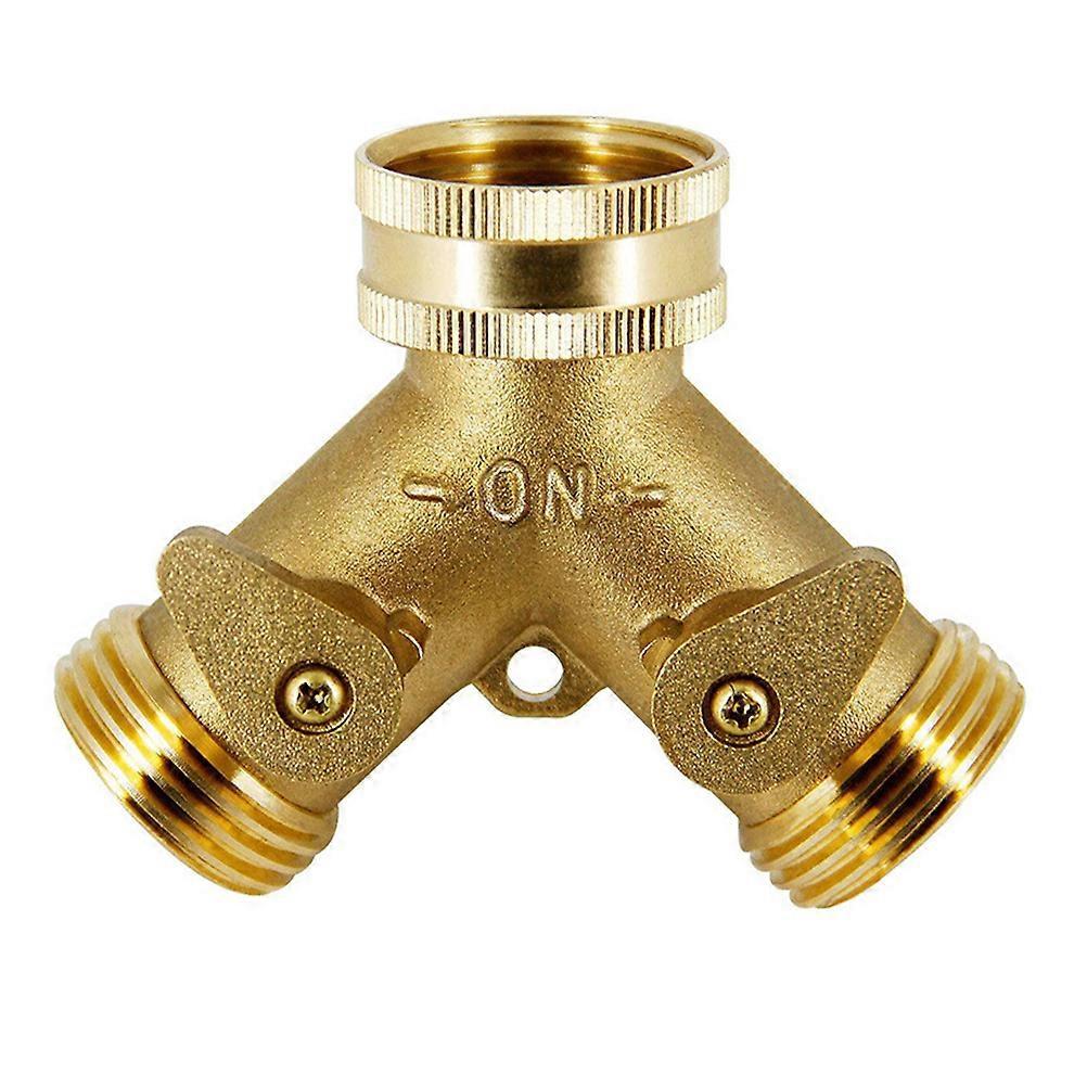 1 Stück Kugel-3/4-zoll-gartenschlauchanschluss, 3-wege-absperrrohr-ersatz-6x5x1.9cm-golden