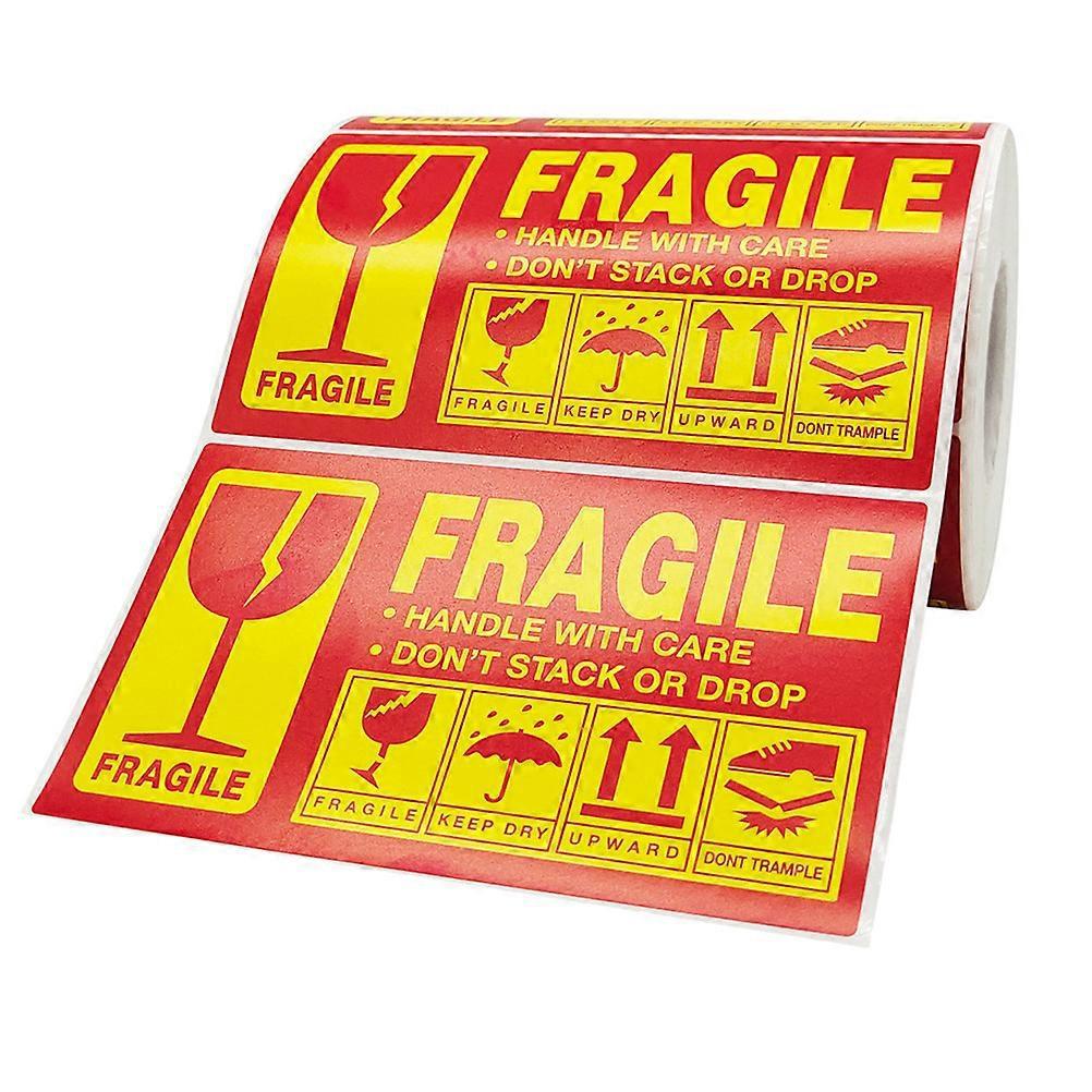 1 Rolle Aufkleber „vorsicht Zerbrechlich“ Für Versandverpackung-12.7x7.6cm