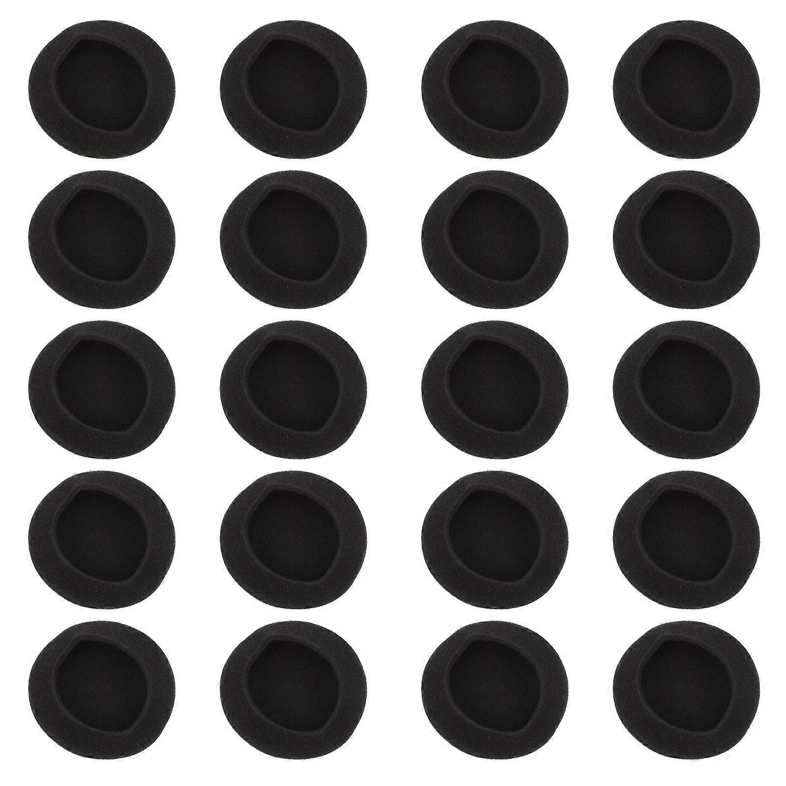 20 Stück Universelle Elastische Ohrpolster Für Kopfhörer Und Headsets-5cm-black