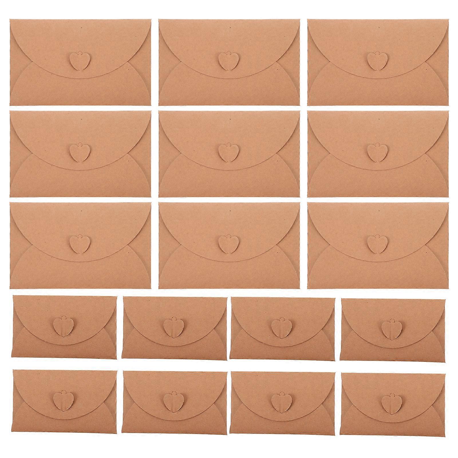 40 Mini-umschläge, Multifunktionale Vintage-umschläge, Kraftpapier-geschenkumschläge, Briefzubehör-17.5x11cm-khaki