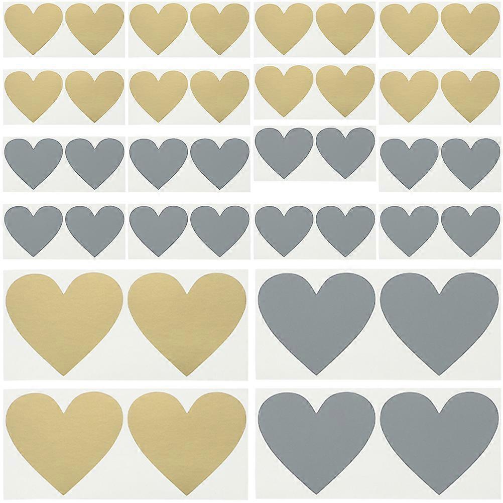 40 Stück Rubbelaufkleber, Valentinsherz-etiketten, Abziehbar Und Aufklebbar, Diy-etiketten-8x7x0.01cm