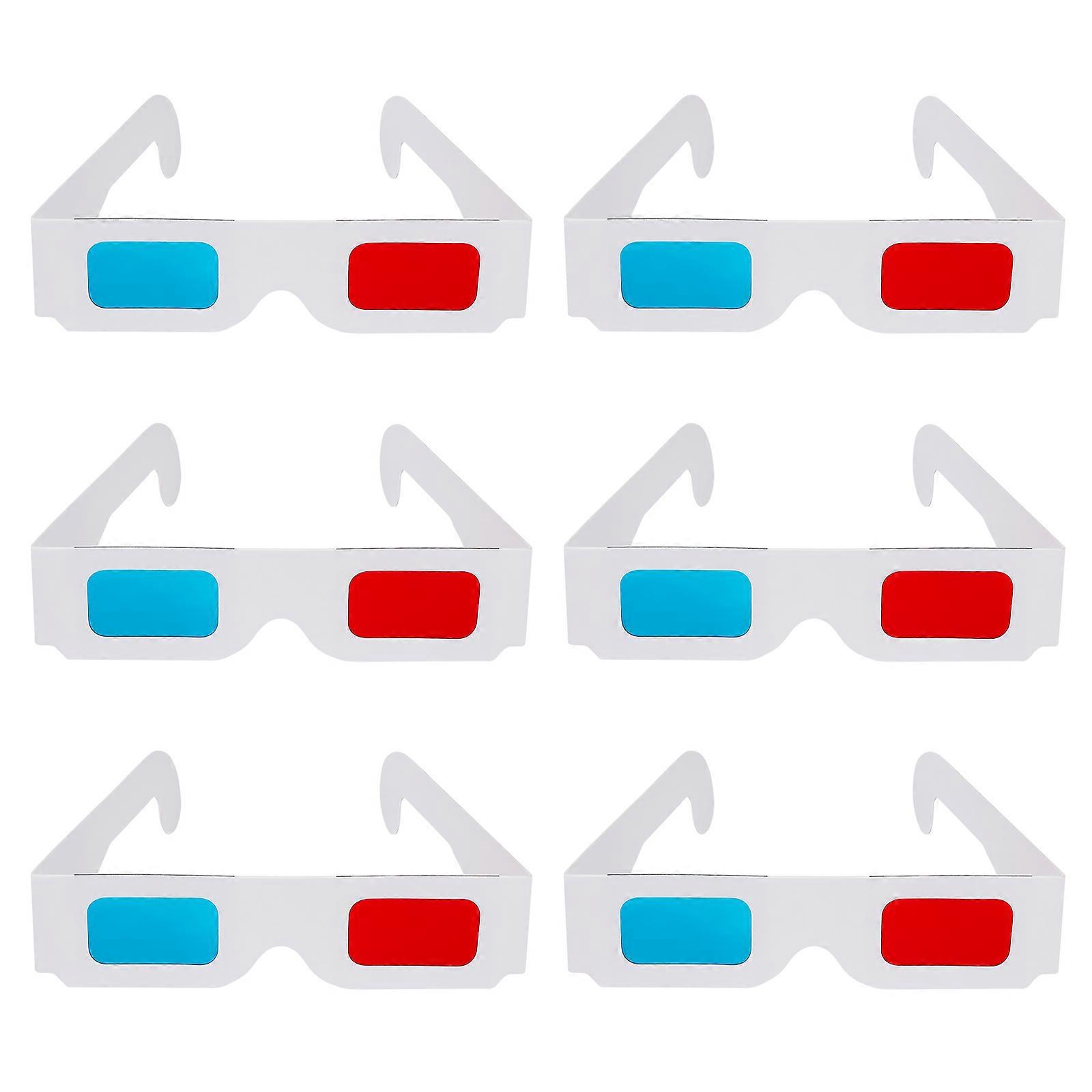 30 Stück Einweg-3d-brillen, 3d-pappbrillen, Anaglyphen-3d-filmbrillen, Universal-3d-brillen-41x4cm-white