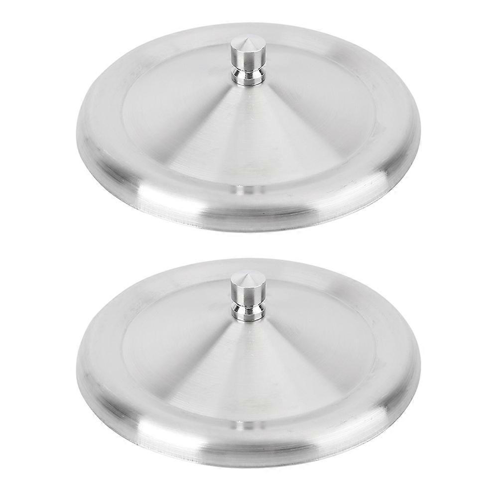 2 Runde Becherdeckel Aus Edelstahl, Staubdicht Und Wärmeisolierend-8.5x8.5cm-silver