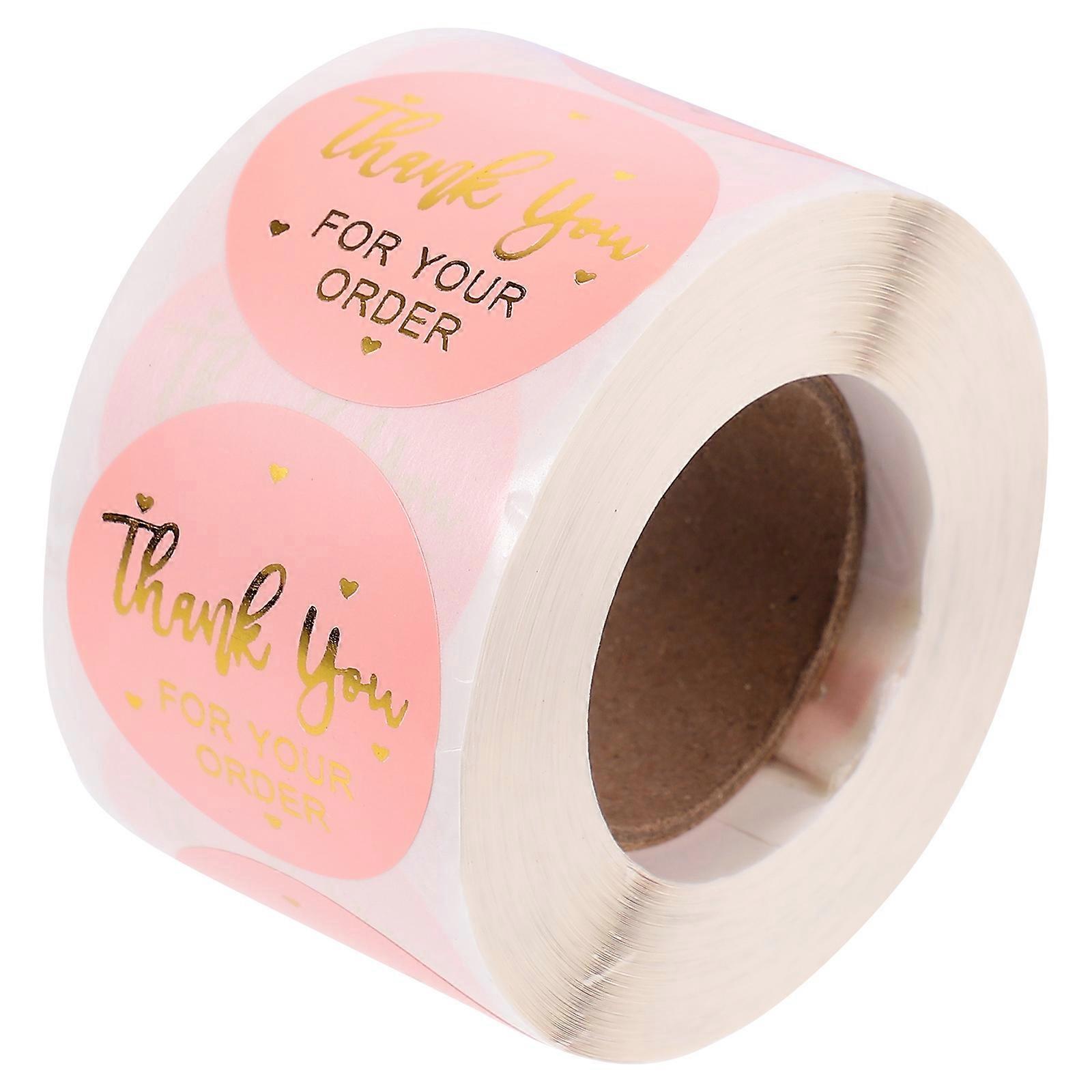 500 Stück Dankeschön-etiketten Für Geschäftskunden, Versandtaschen, Siegelaufkleber, Dekoration-3.8x3.8cm-pink
